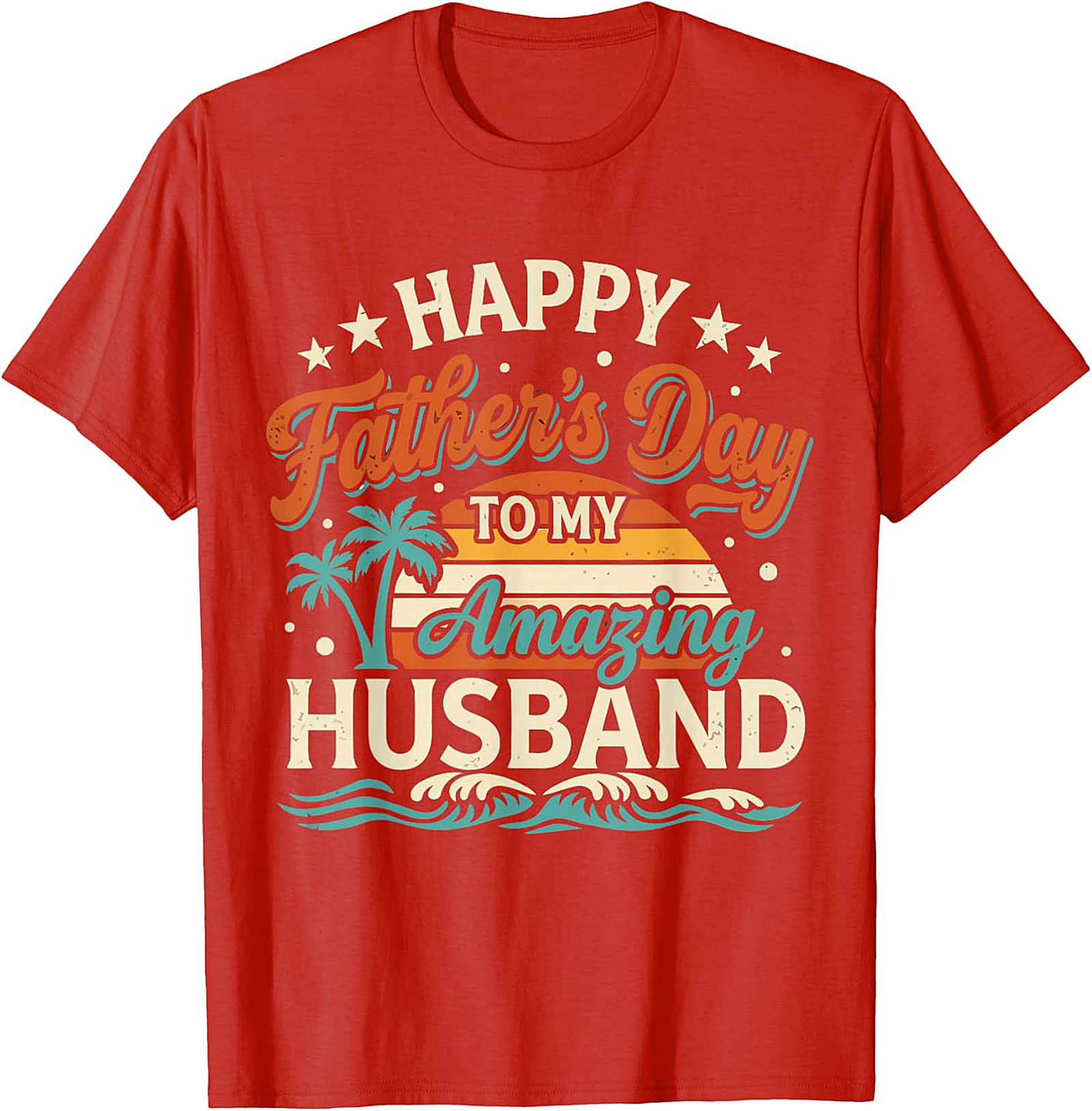 Father's Day Husband Graphic Tee | Retro Sunset Gift Shirt