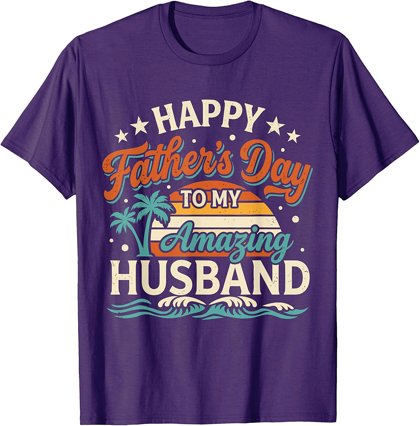 Father's Day Husband Graphic Tee | Retro Sunset Gift Shirt