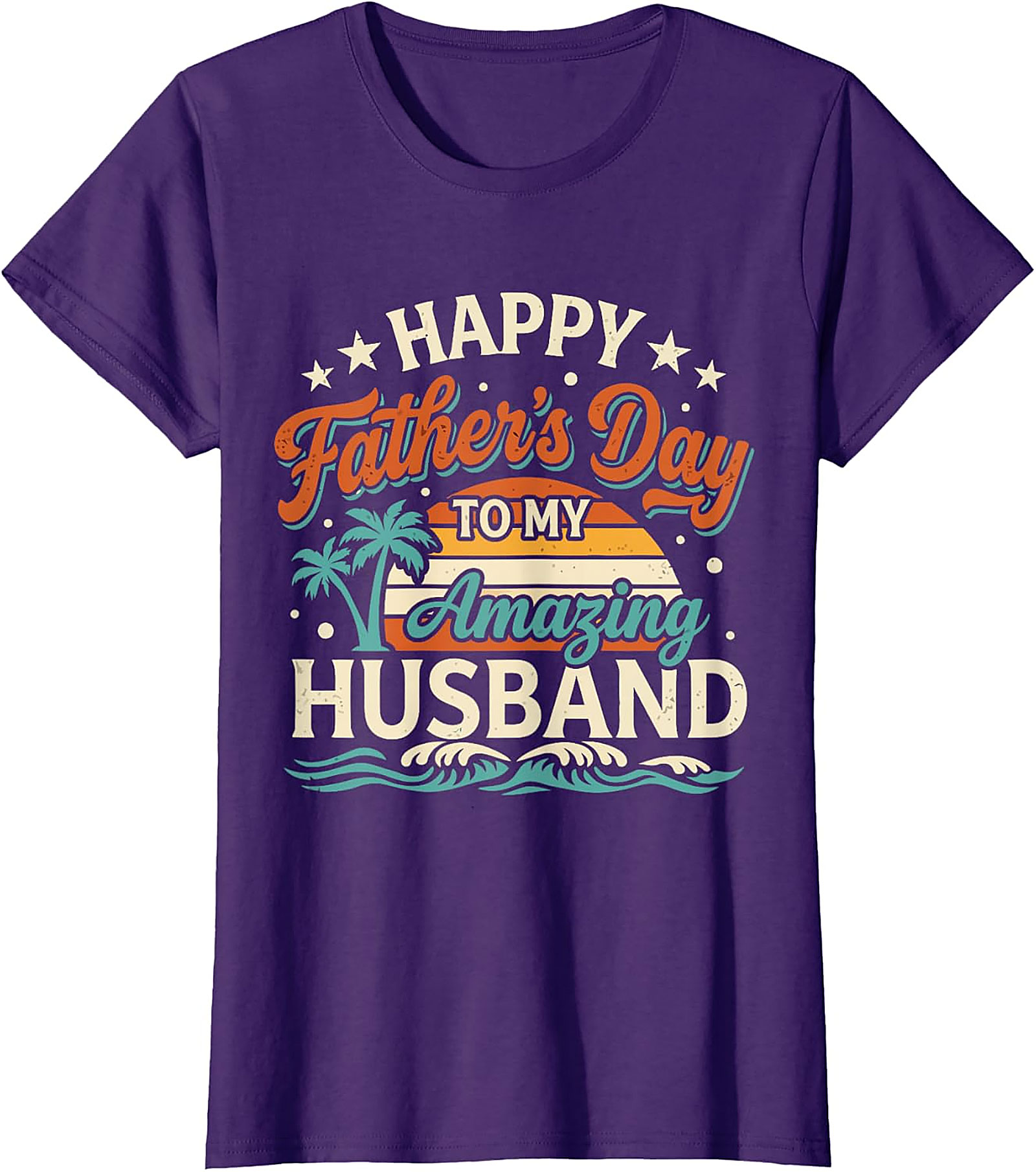 Father's Day Husband Graphic Tee | Retro Sunset Gift Shirt