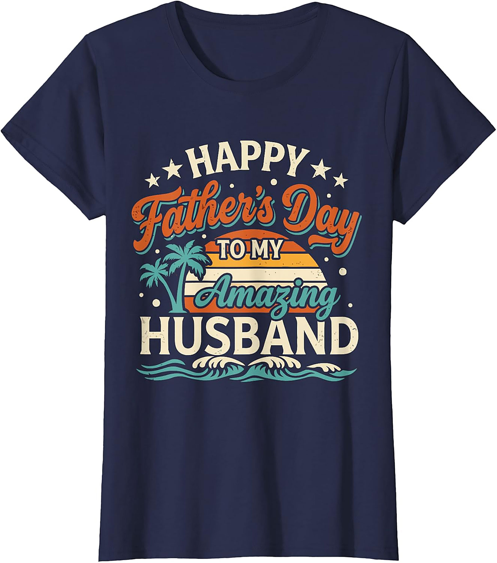 Father's Day Husband Graphic Tee | Retro Sunset Gift Shirt