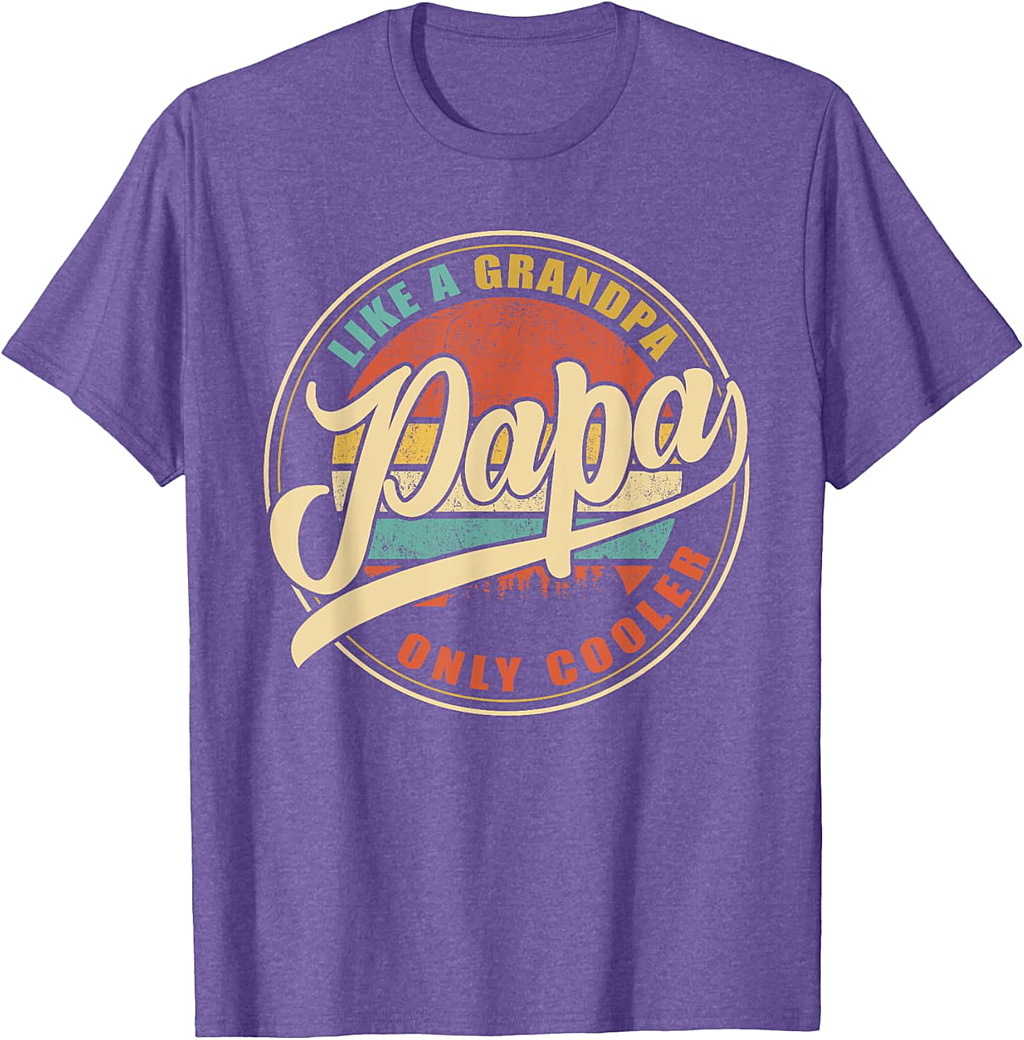 PAPA Like A Grandpa Only Cooler Funny Dad Papa Grandfather T-Shirt