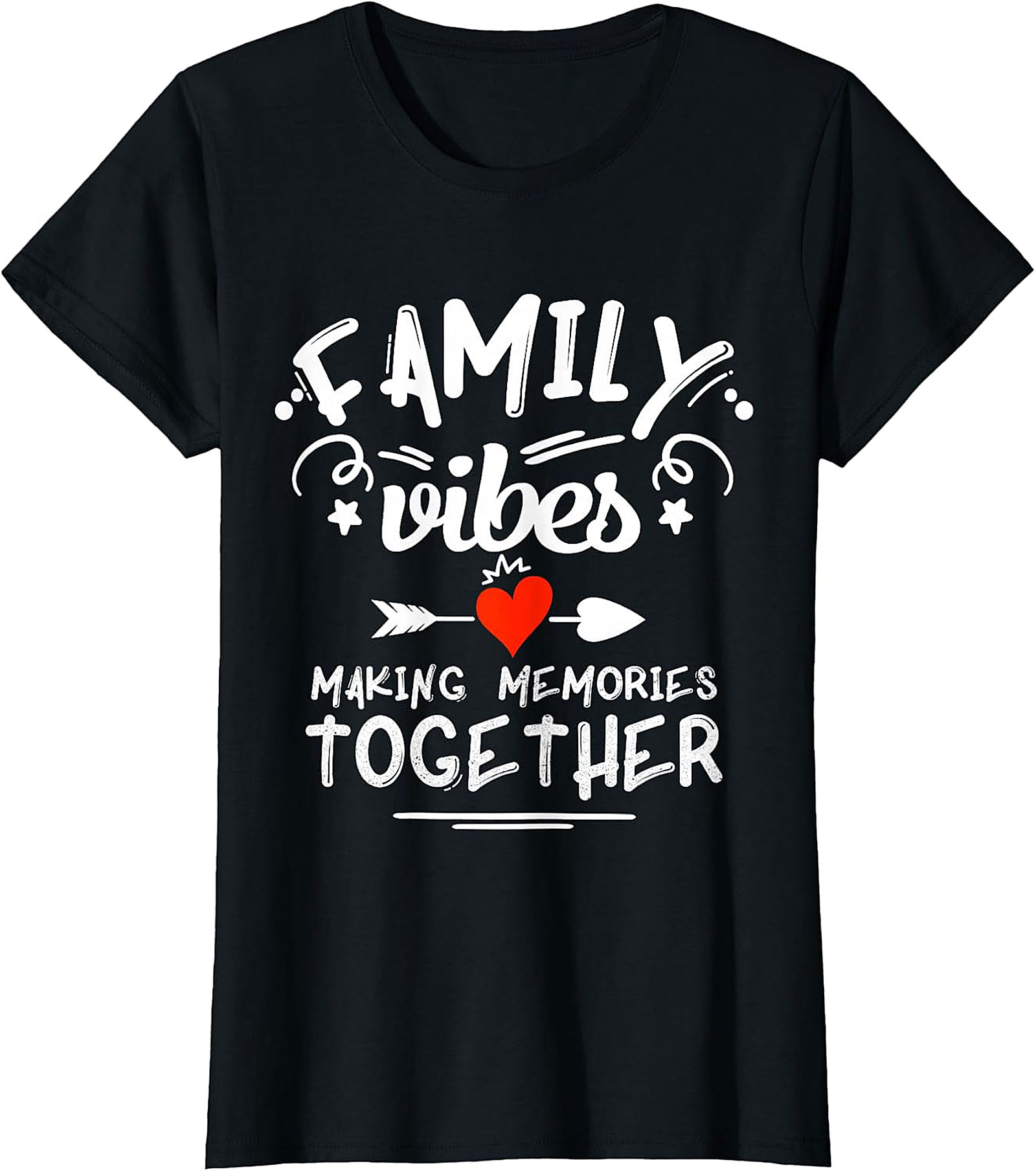 Family Vibes Making Memories Together T-Shirt | Black Tee