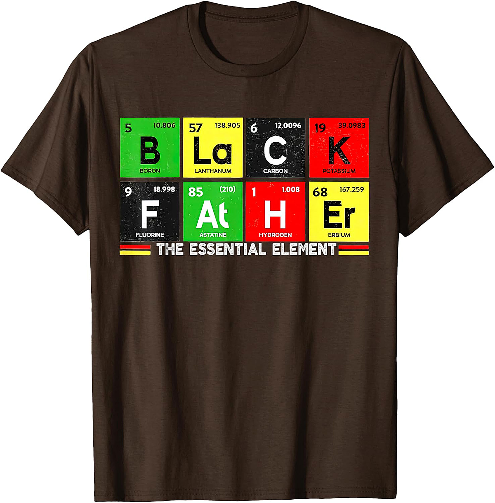  Black Father Essential Element Periodic Table T-Shirt