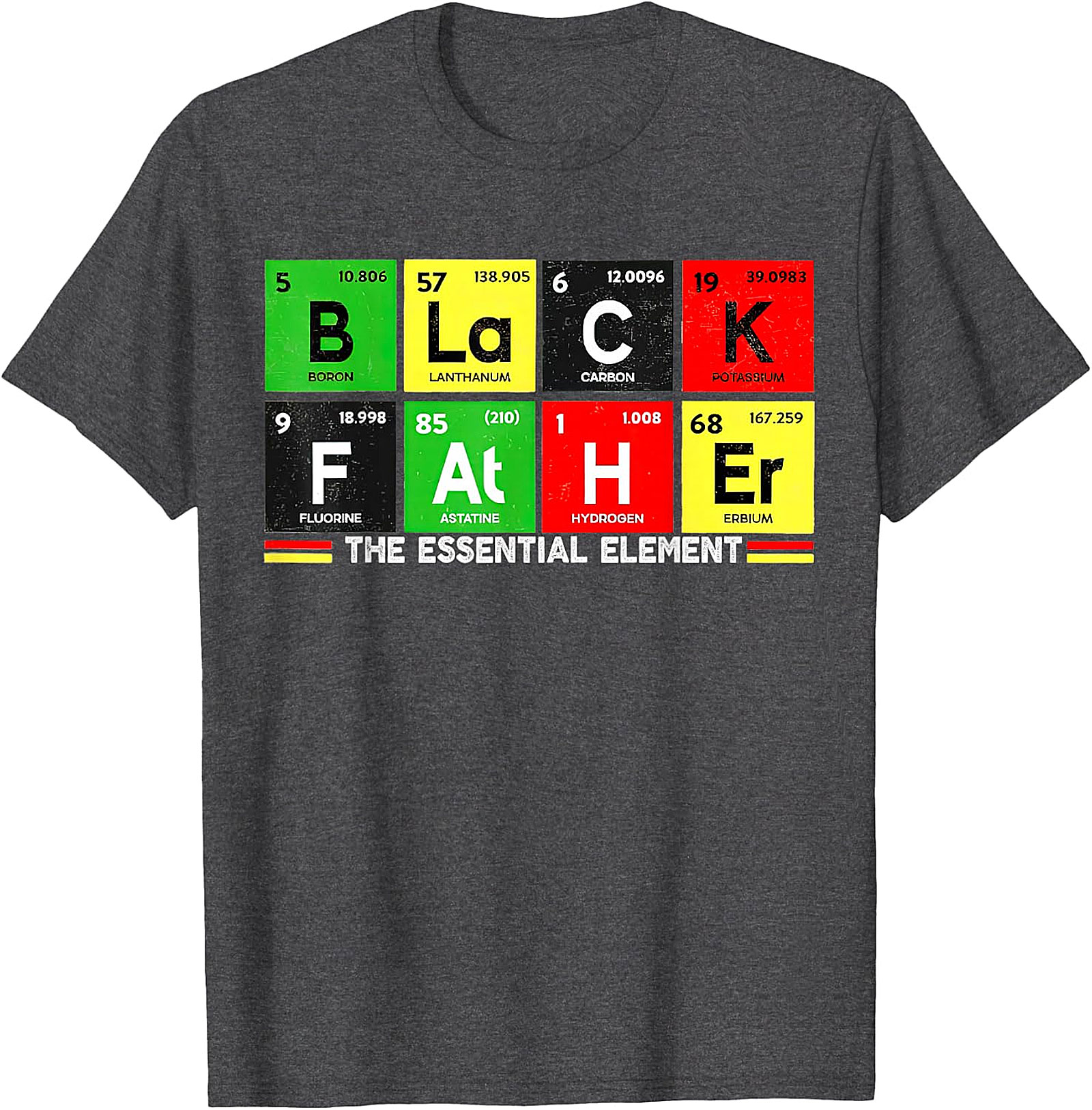  Black Father Essential Element Periodic Table T-Shirt