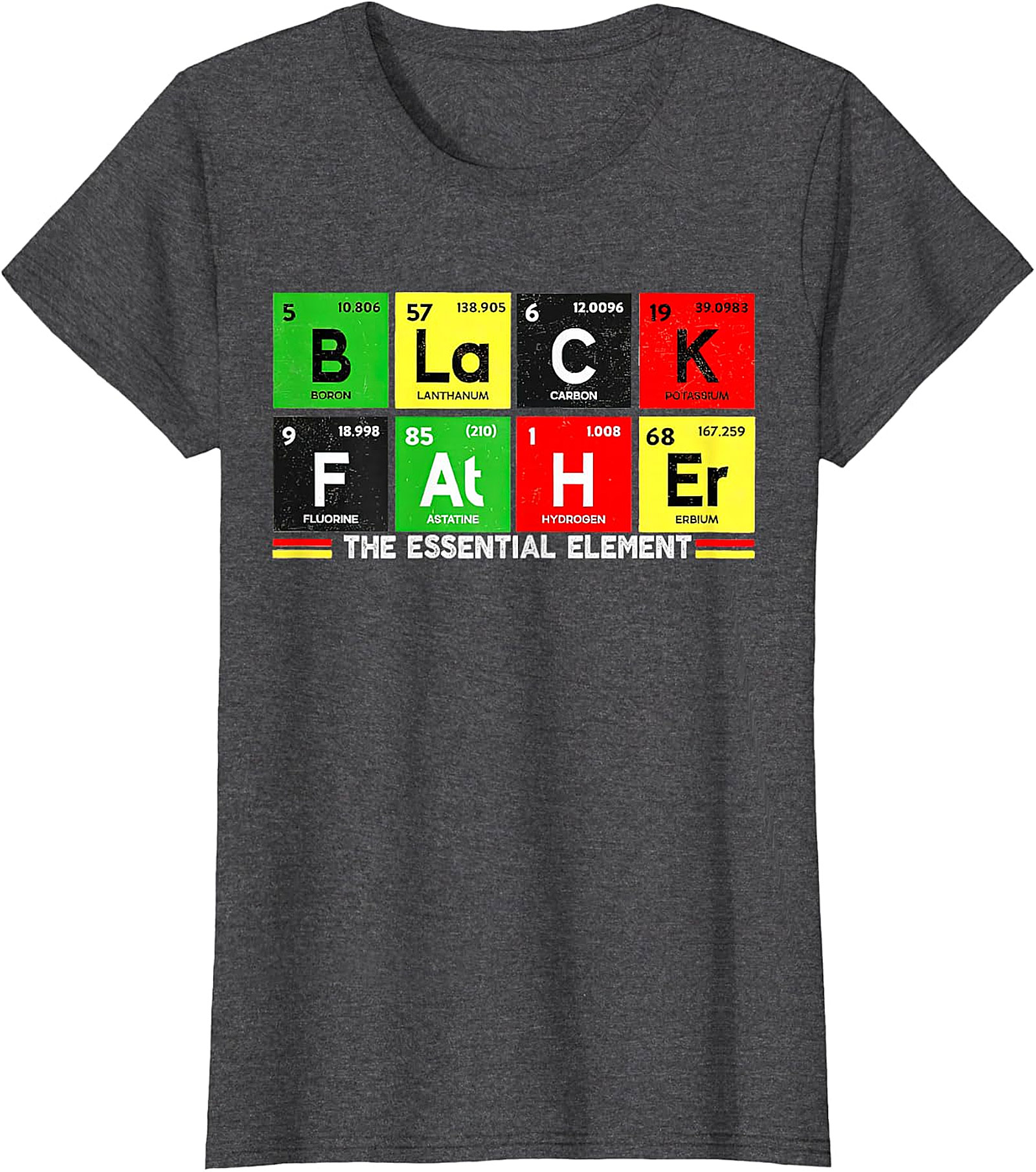  Black Father Essential Element Periodic Table T-Shirt