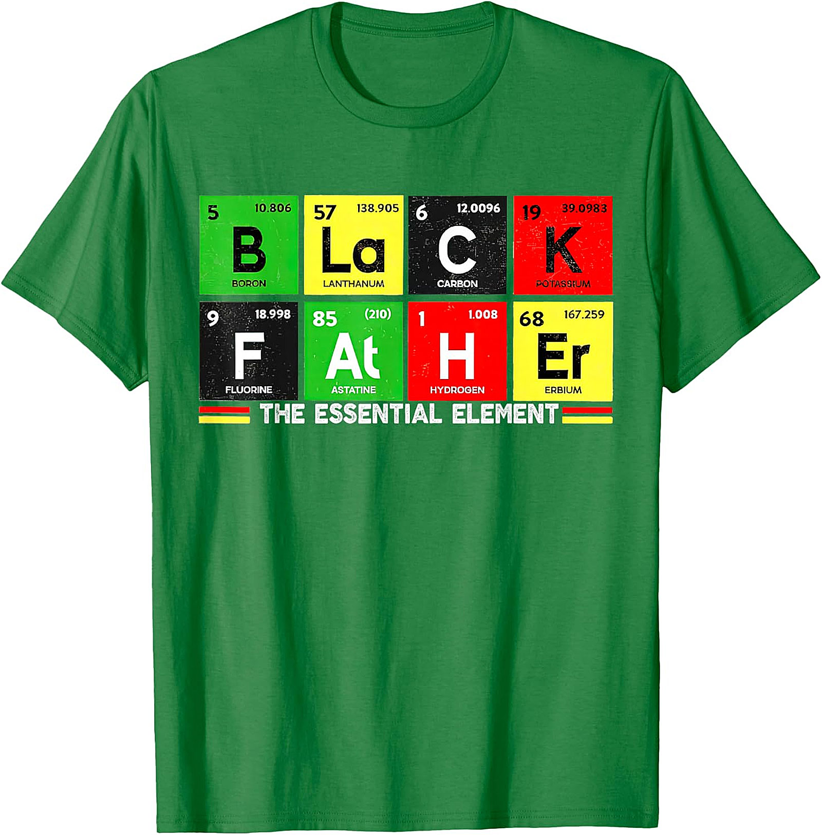  Black Father Essential Element Periodic Table T-Shirt