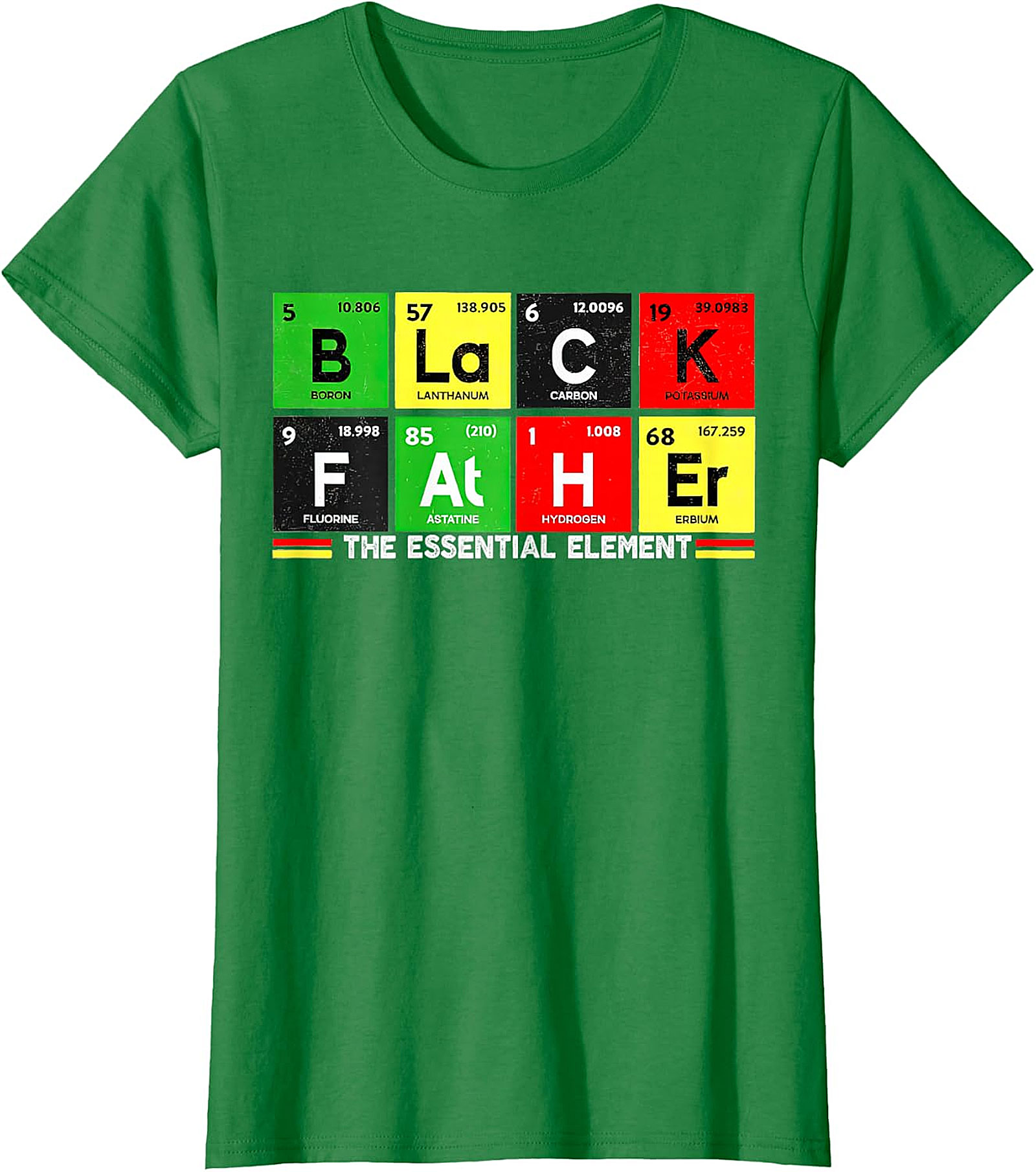  Black Father Essential Element Periodic Table T-Shirt