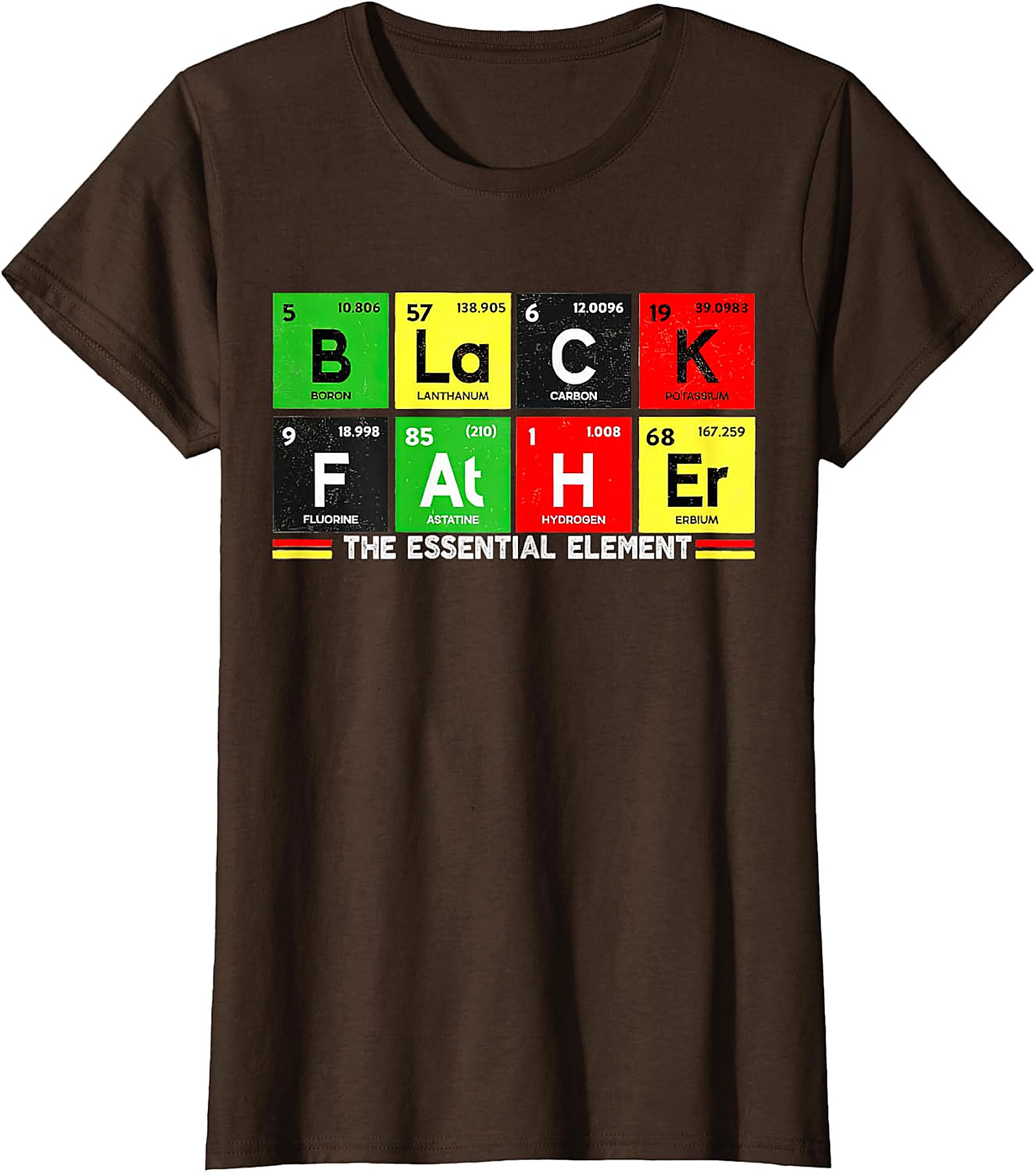  Black Father Essential Element Periodic Table T-Shirt