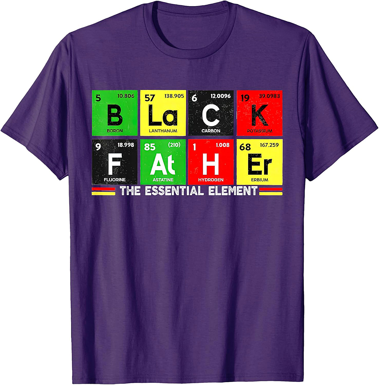  Black Father Essential Element Periodic Table T-Shirt