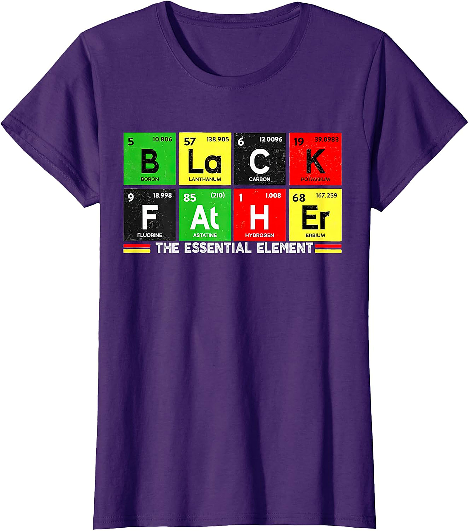  Black Father Essential Element Periodic Table T-Shirt
