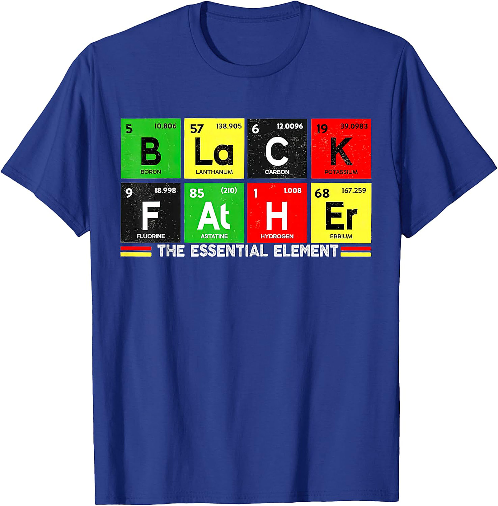 Black Father Essential Element Periodic Table T-Shirt