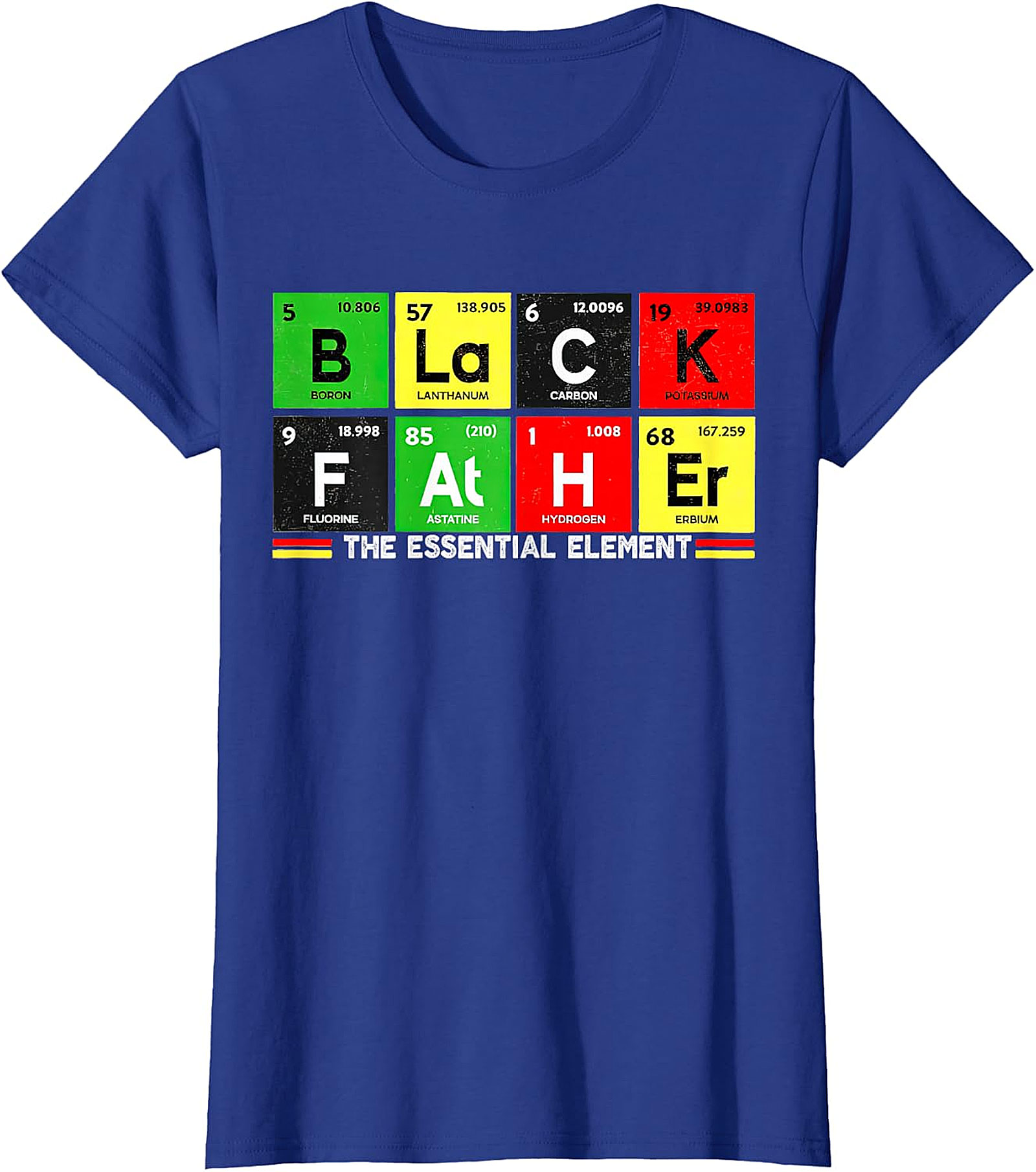  Black Father Essential Element Periodic Table T-Shirt