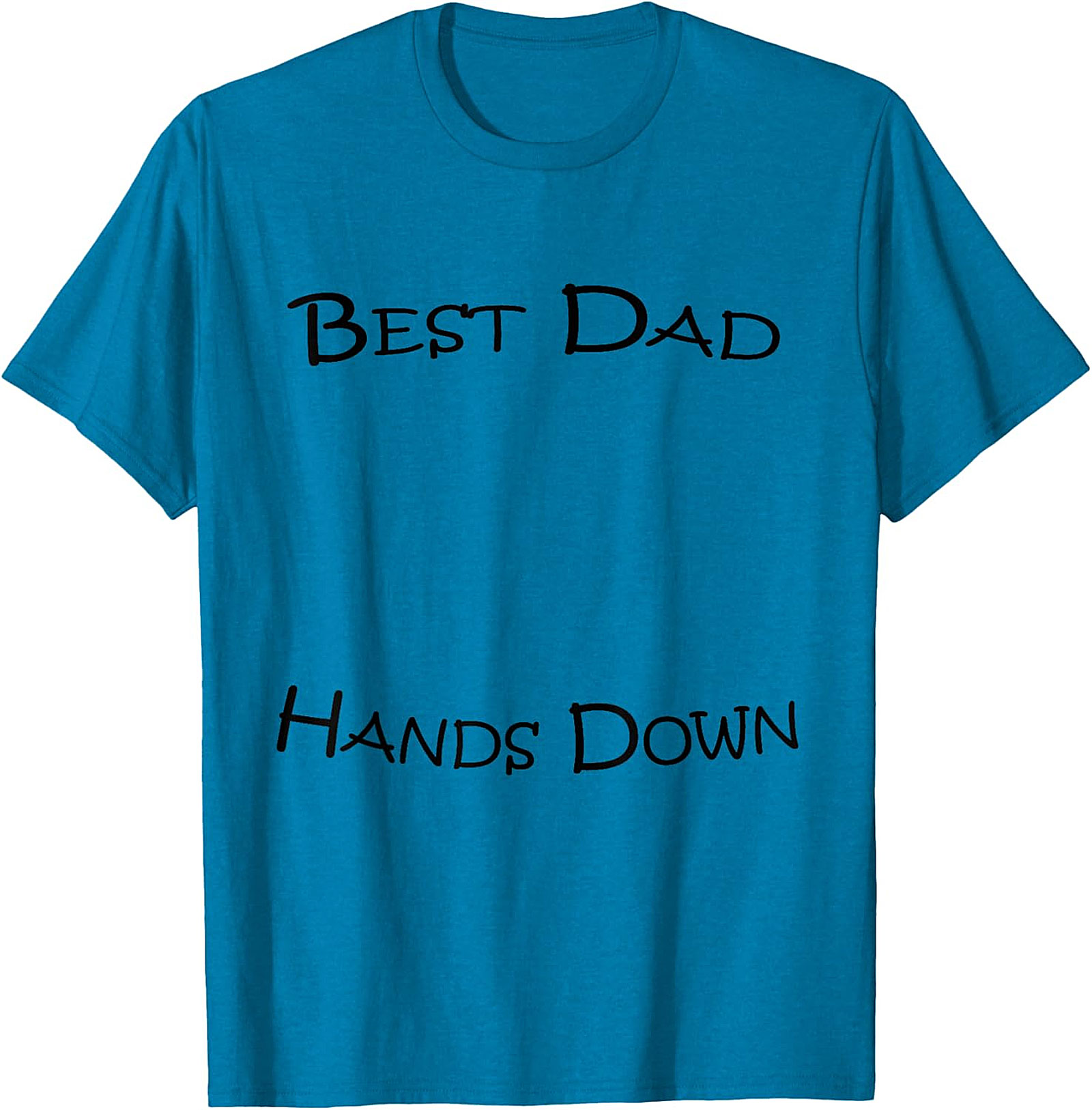 Best Dad Hands Down T-Shirt | White Graphic Tee Gift