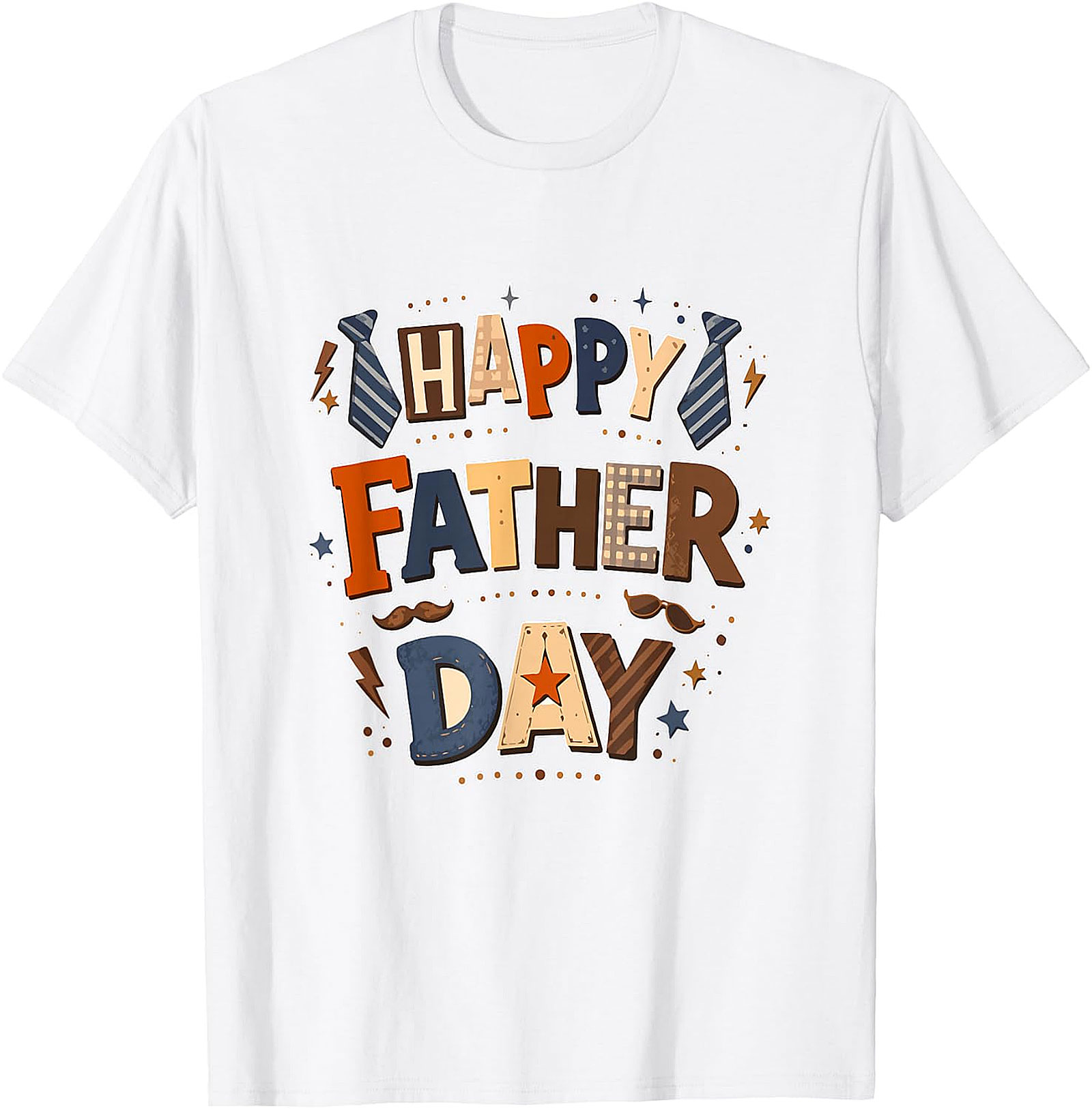 Happy Father Day Colorful T-Shirt | Dad Lover Tee Gift