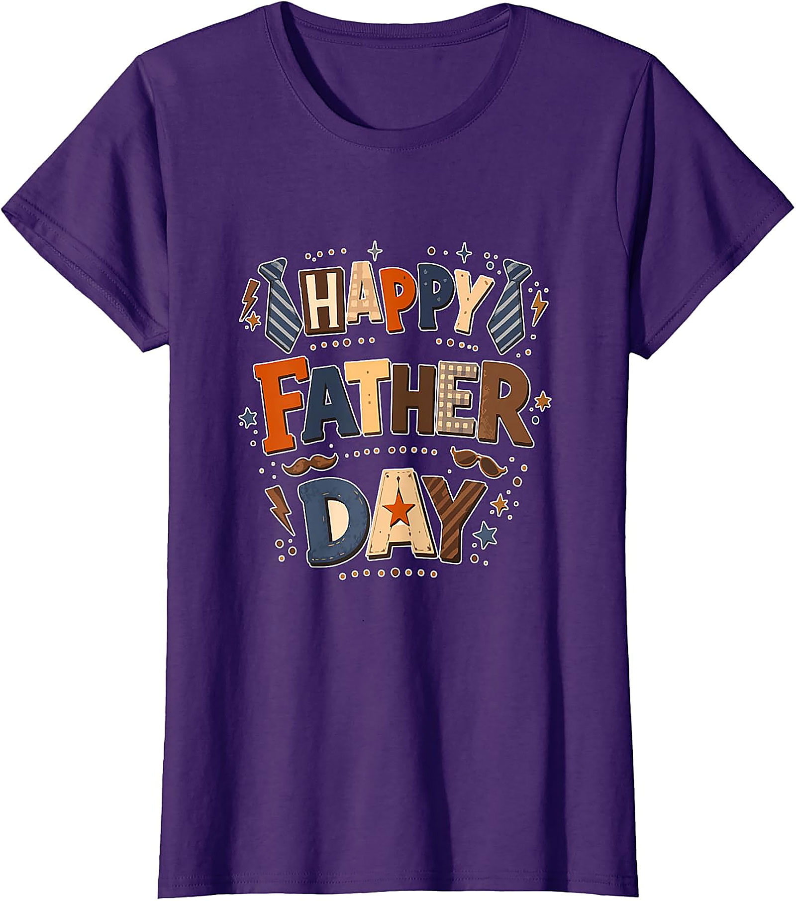 Happy Father Day Colorful T-Shirt | Dad Lover Tee Gift