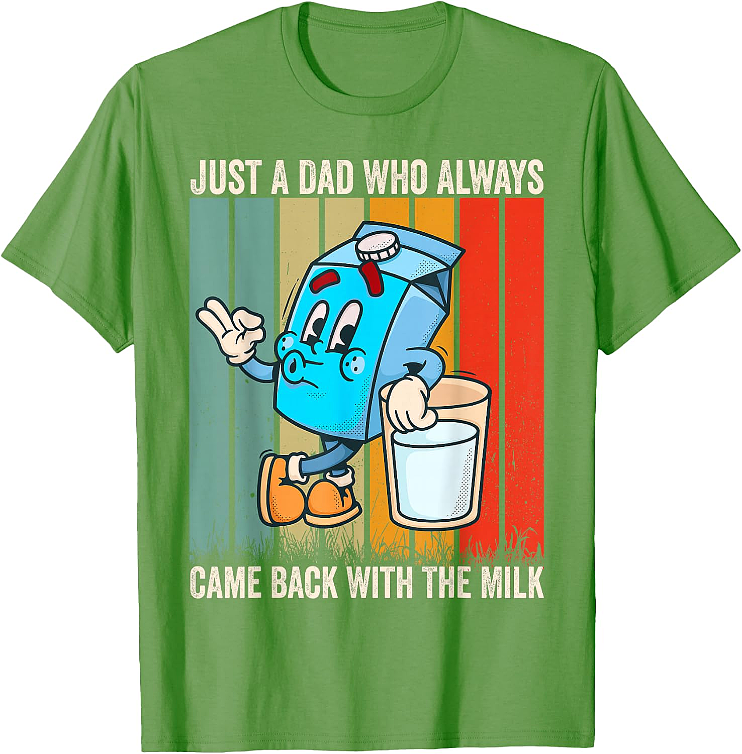 Dad Came Back With Milk T-Shirt Funny Father's Day Tee
