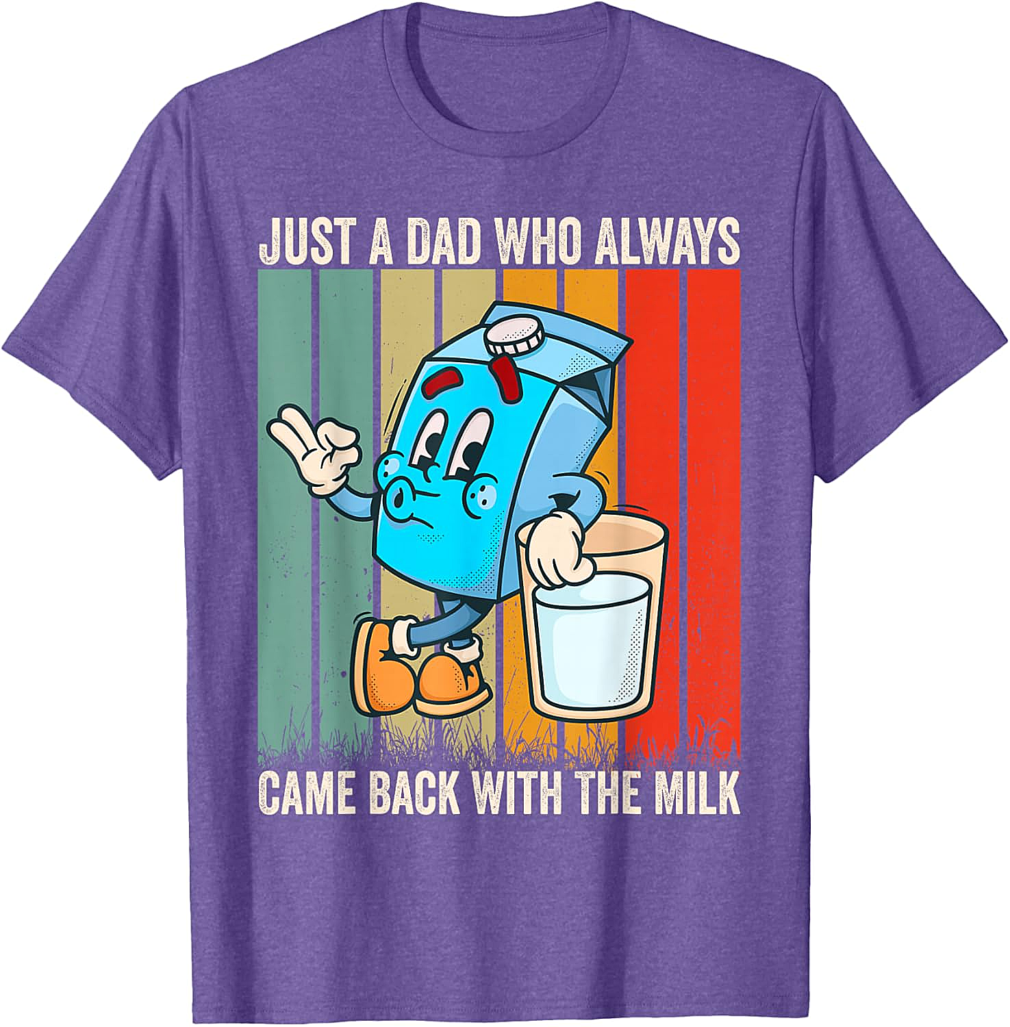  Dad Came Back With Milk T-Shirt Funny Father's Day Tee