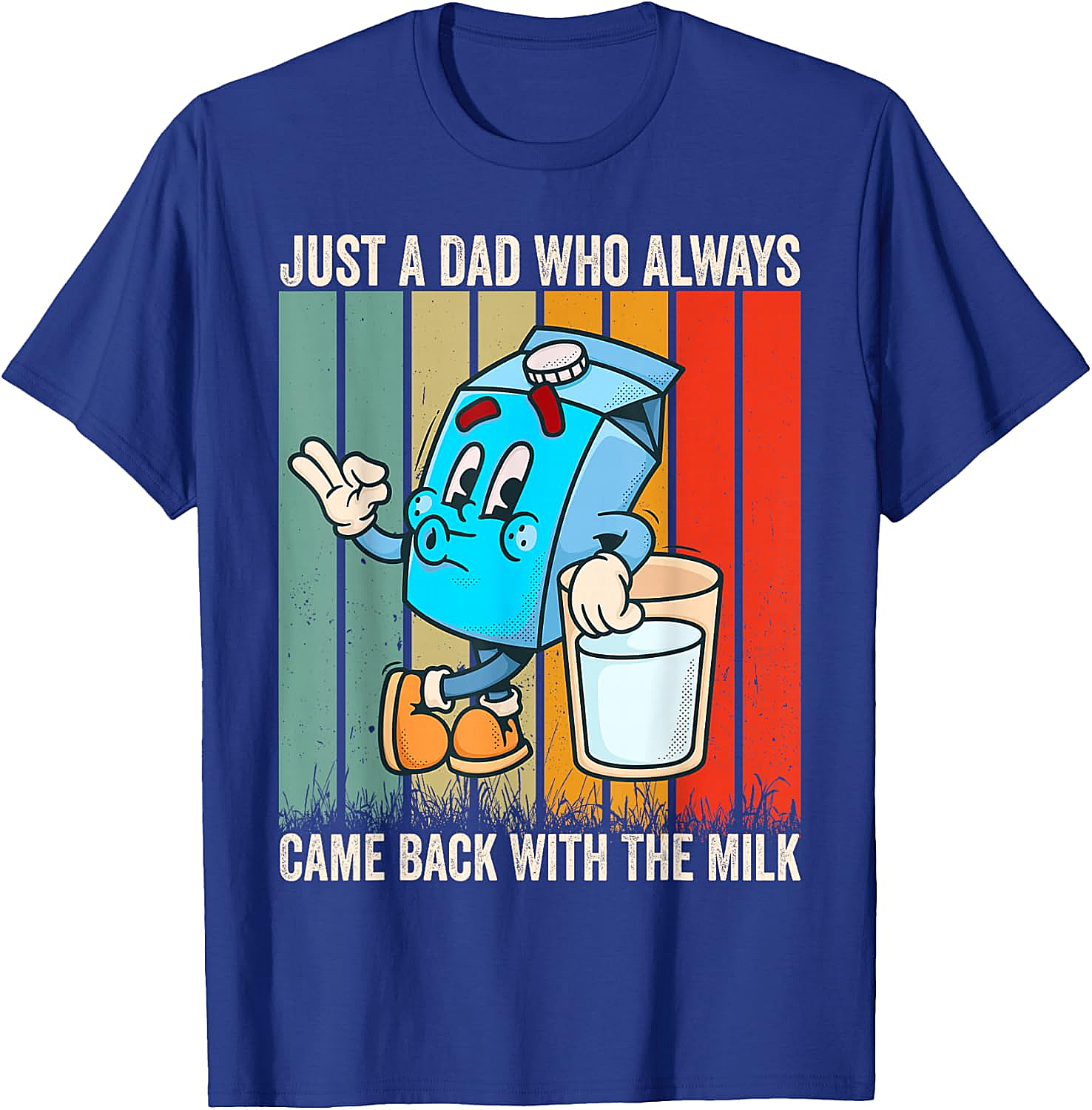  Dad Came Back With Milk T-Shirt Funny Father's Day Tee