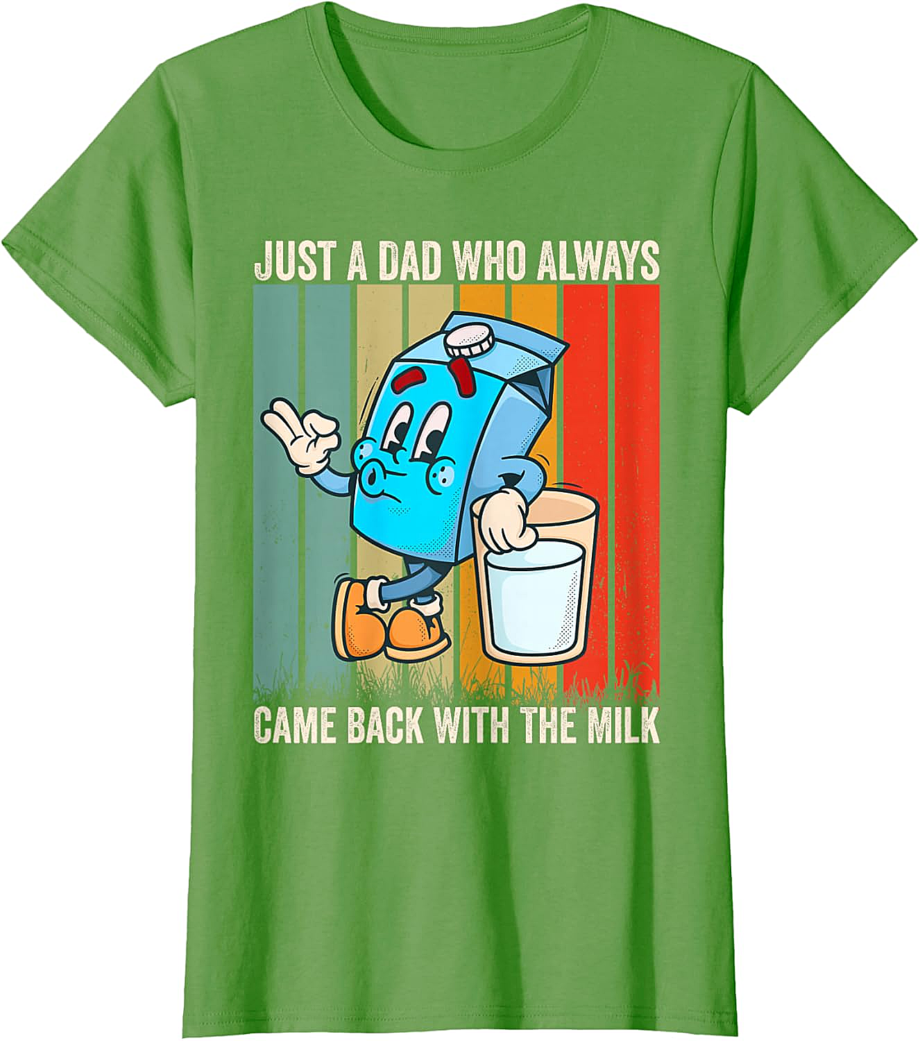  Dad Came Back With Milk T-Shirt Funny Father's Day Tee