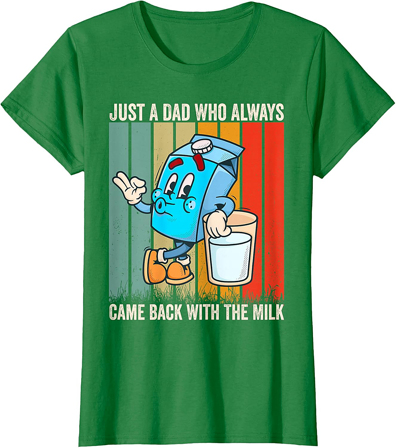  Dad Came Back With Milk T-Shirt Funny Father's Day Tee