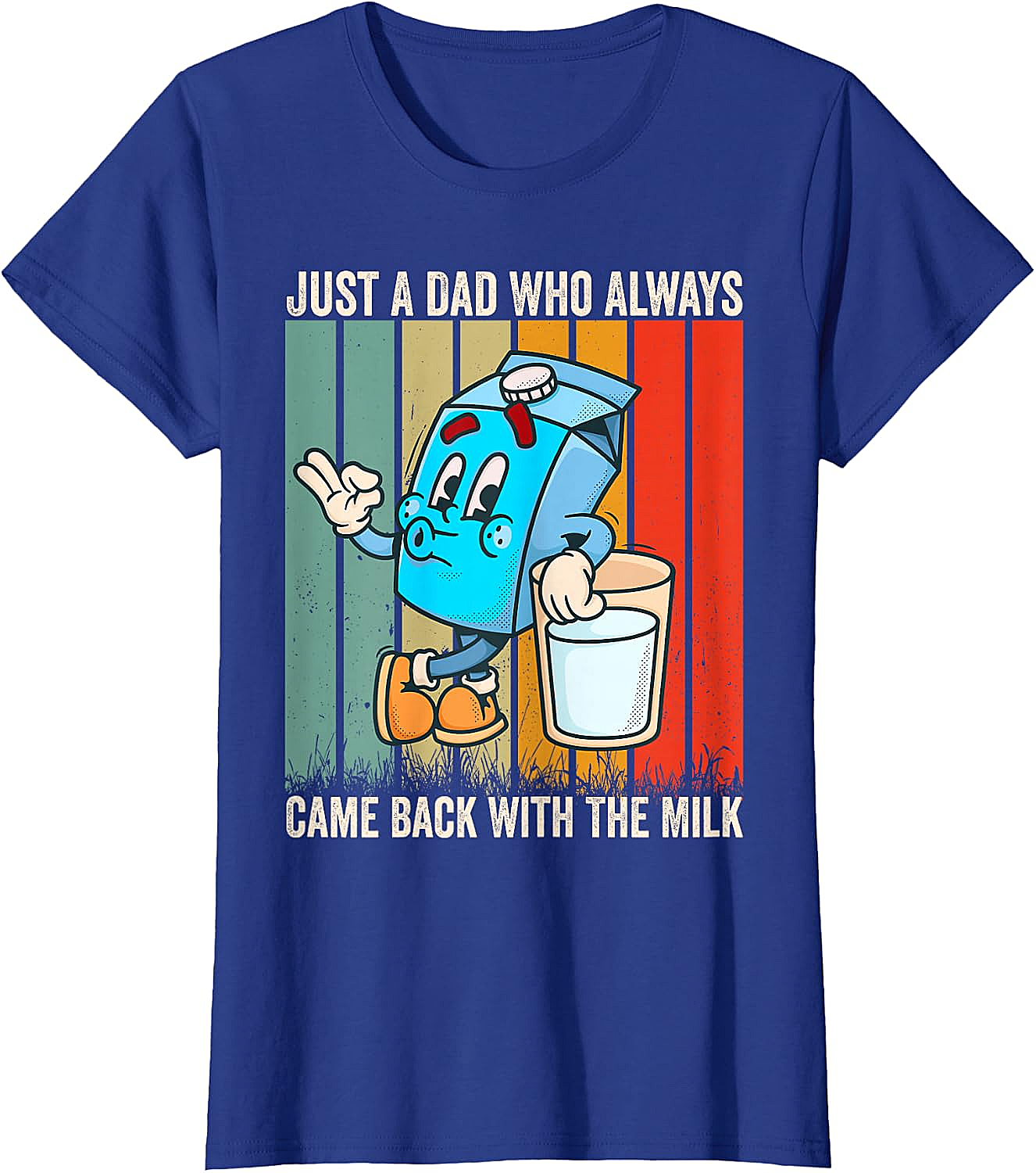  Dad Came Back With Milk T-Shirt Funny Father's Day Tee