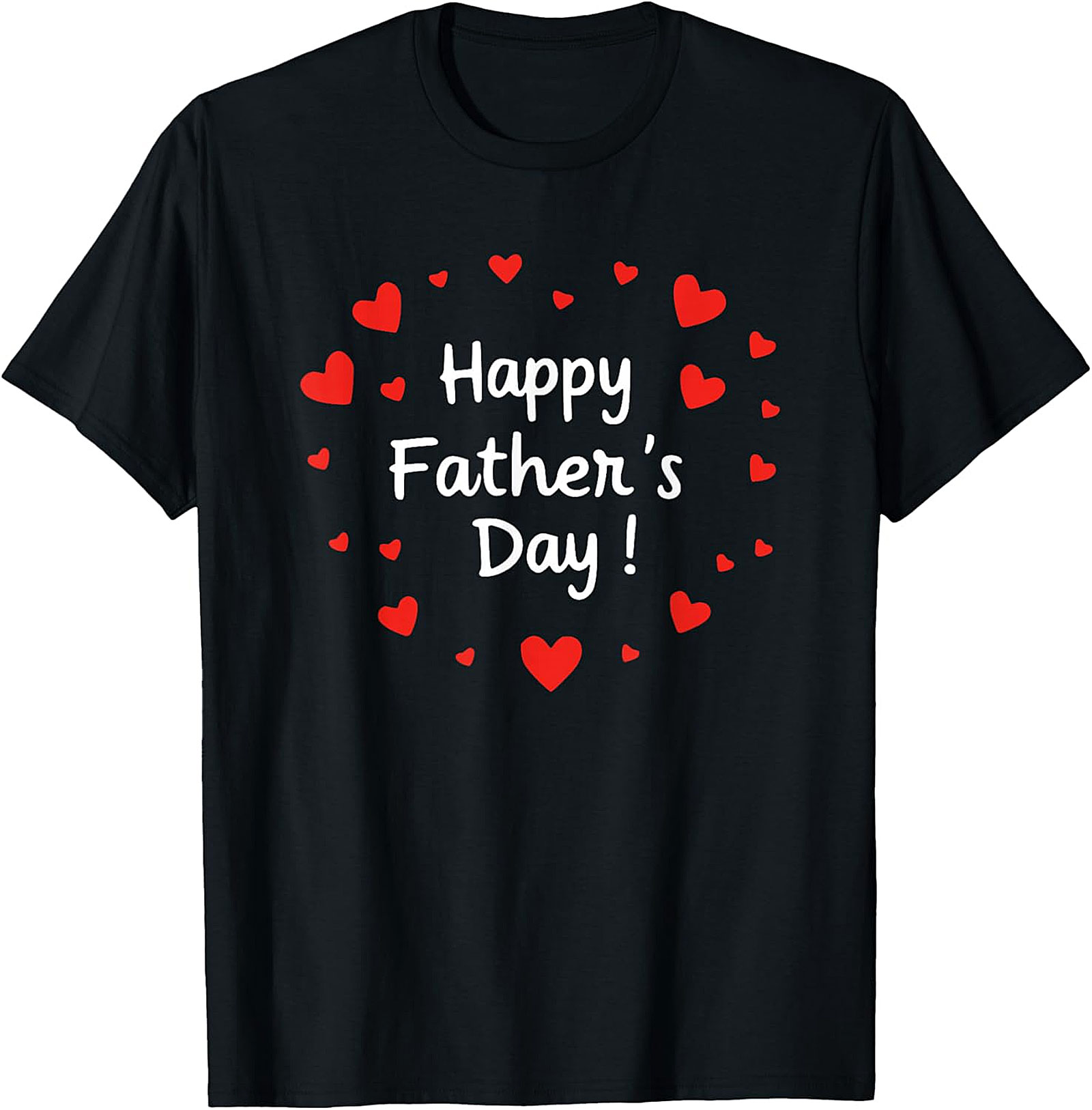 Happy Father's Day T-Shirt | Simple Hearts Graphic Tee