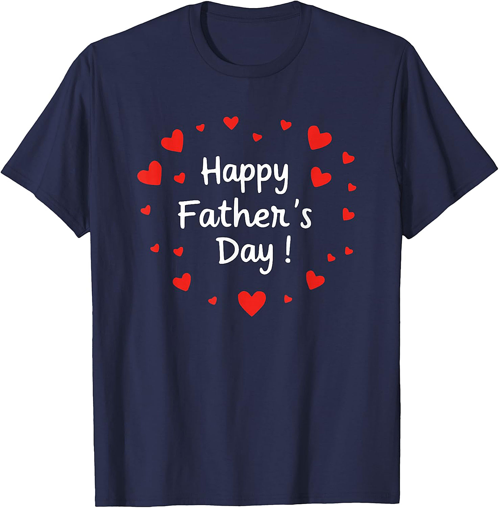 Happy Father's Day T-Shirt | Simple Hearts Graphic Tee