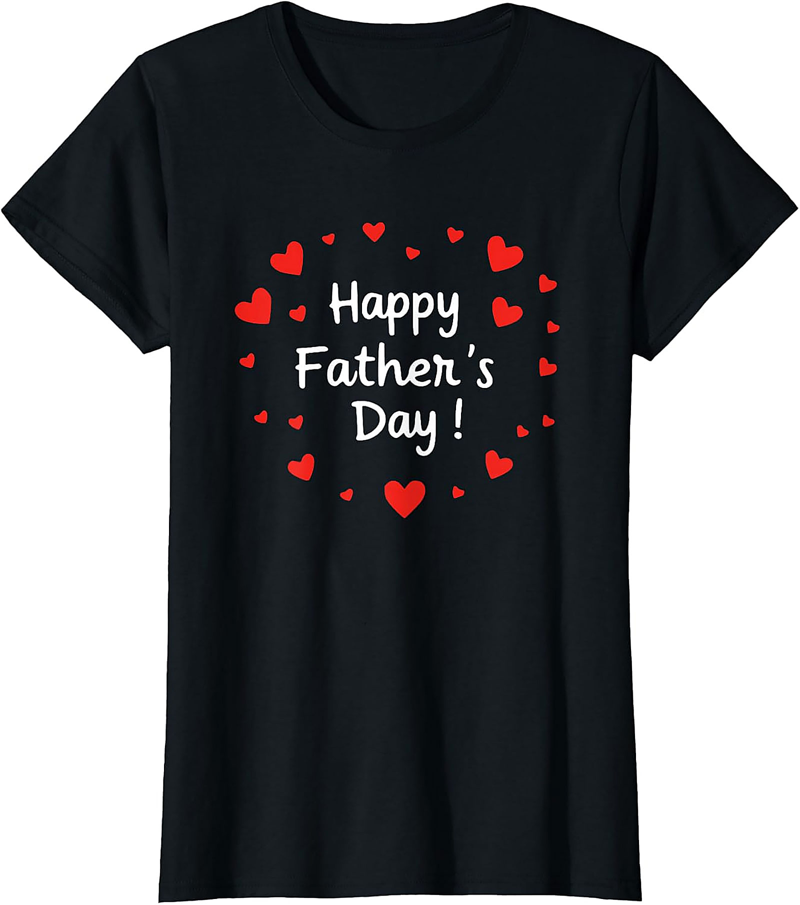 Happy Father's Day T-Shirt | Simple Hearts Graphic Tee