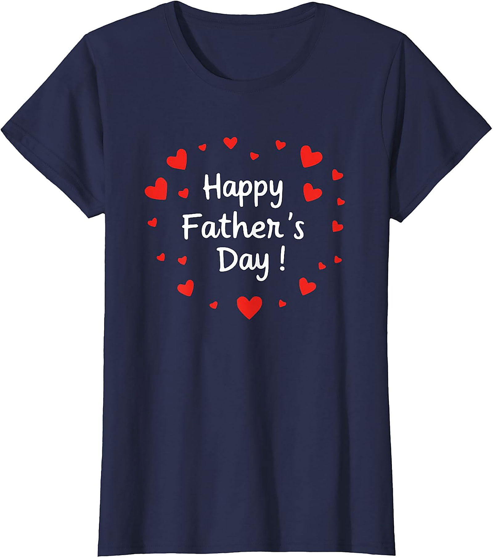 Happy Father's Day T-Shirt | Simple Hearts Graphic Tee