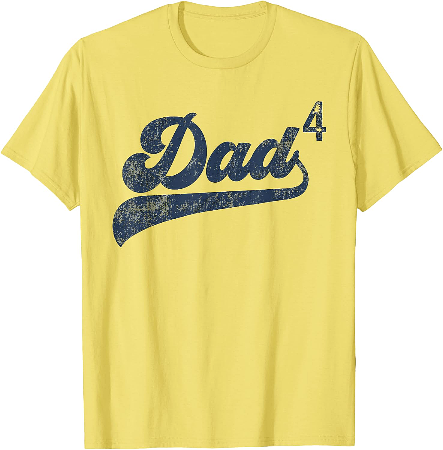 Dad4 T-Shirt Father of Four Kids Gift Fourth Time Dad