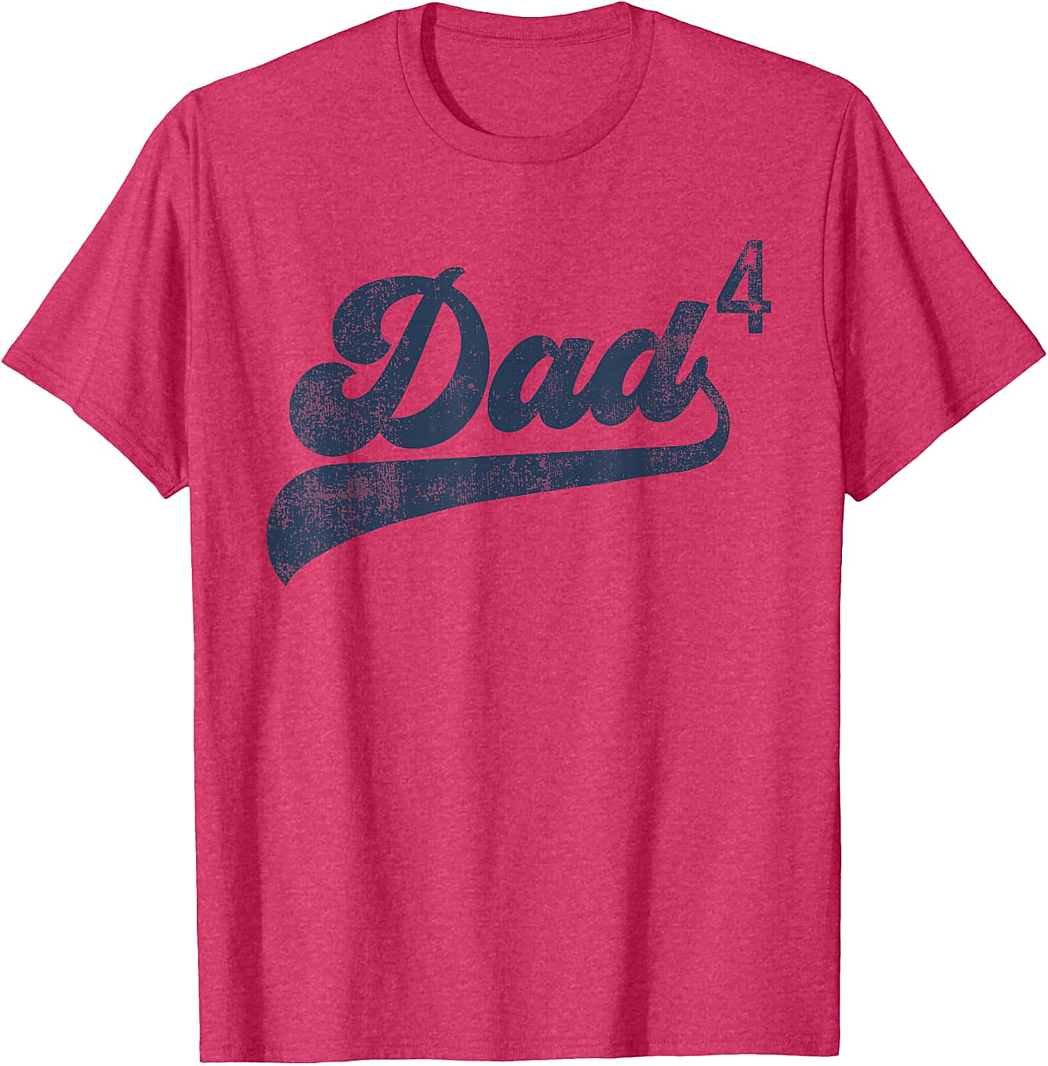Dad4 T-Shirt Father of Four Kids Gift Fourth Time Dad