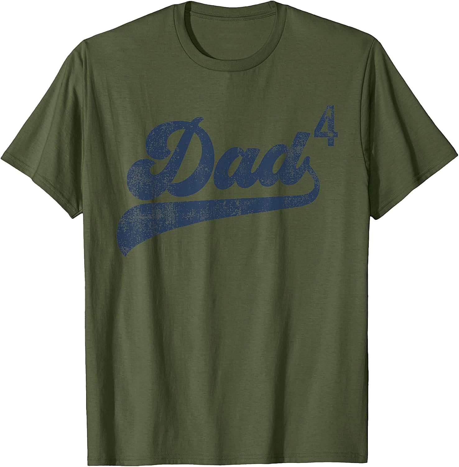 Dad4 T-Shirt Father of Four Kids Gift Fourth Time Dad