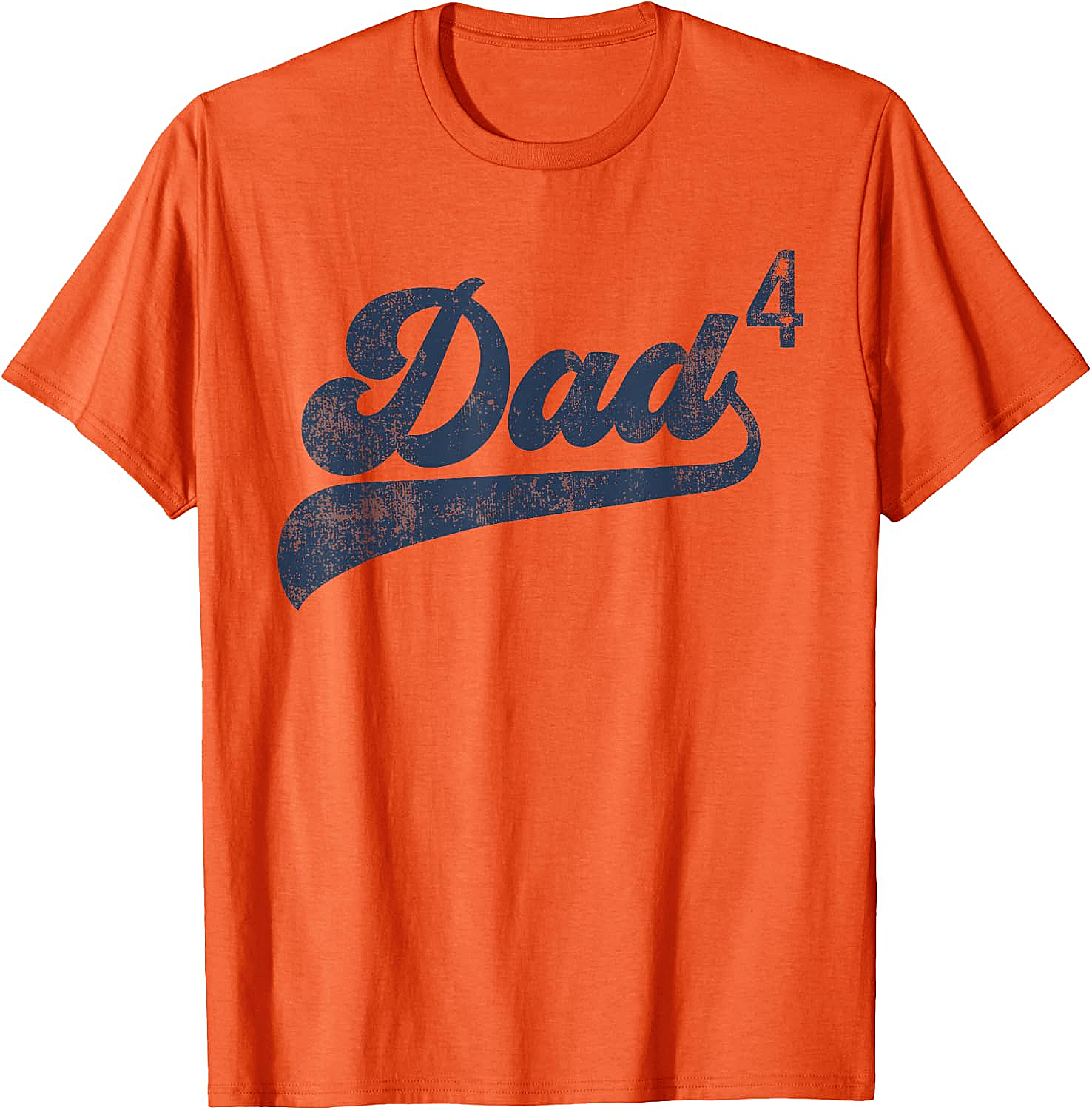 Dad4 T-Shirt Father of Four Kids Gift Fourth Time Dad