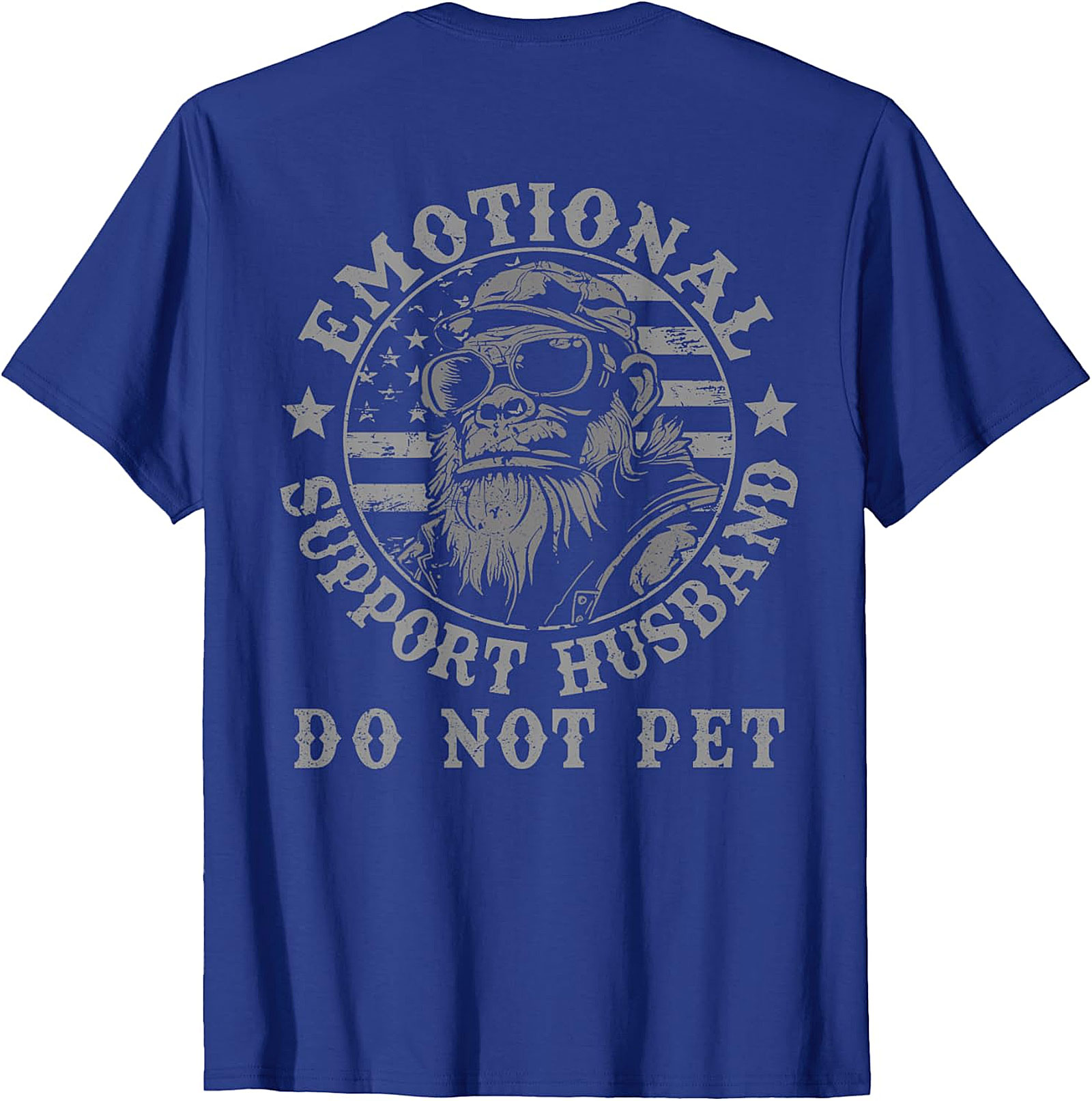 Emotional Support Husband Do Not Pet Funny Monkey Tee