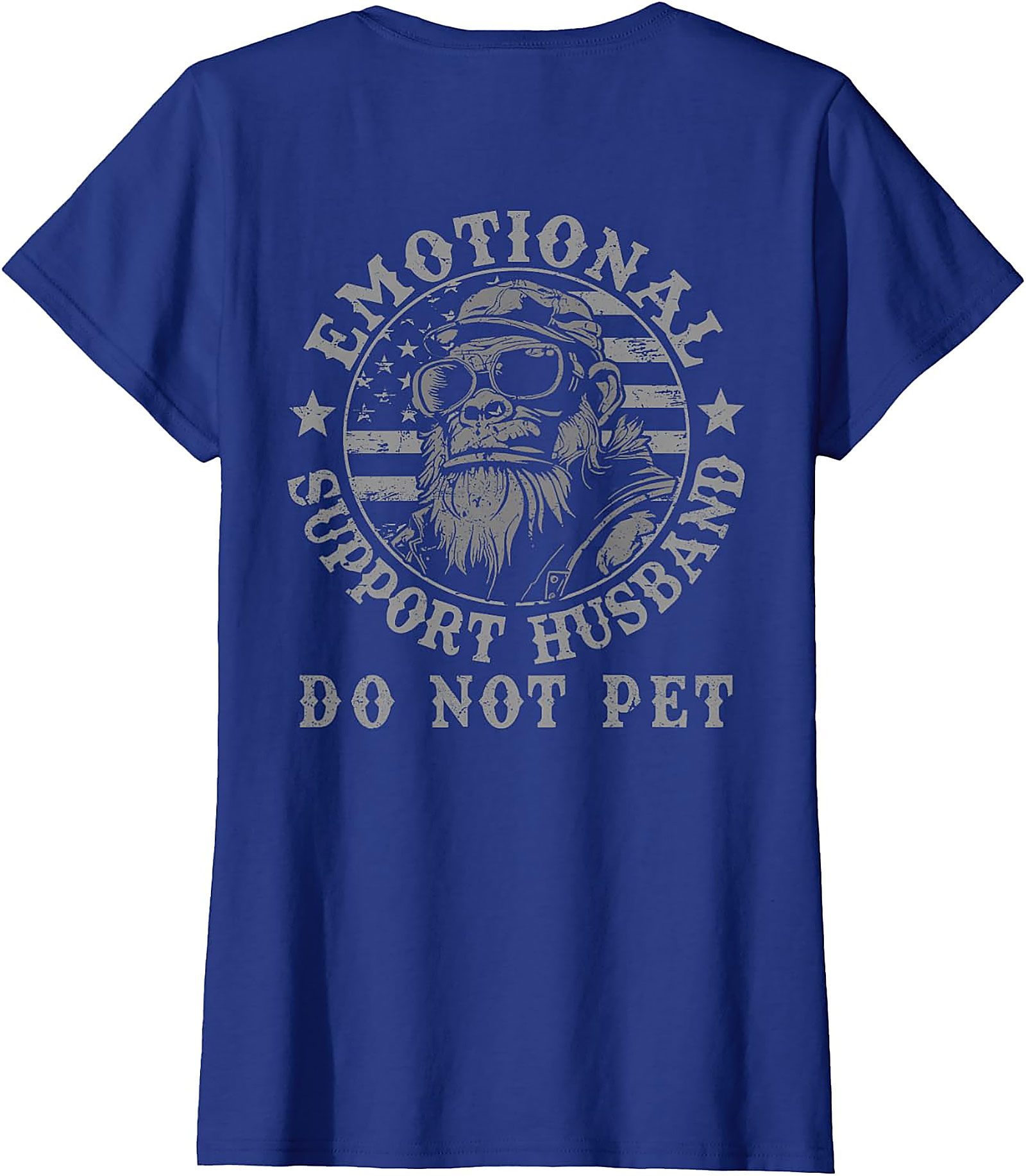 Emotional Support Husband Do Not Pet Funny Monkey Tee