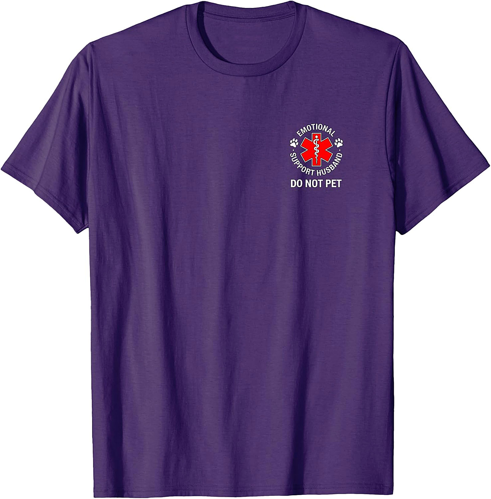 Emotional Support Husband T-Shirt - Funny Do Not Pet Tee