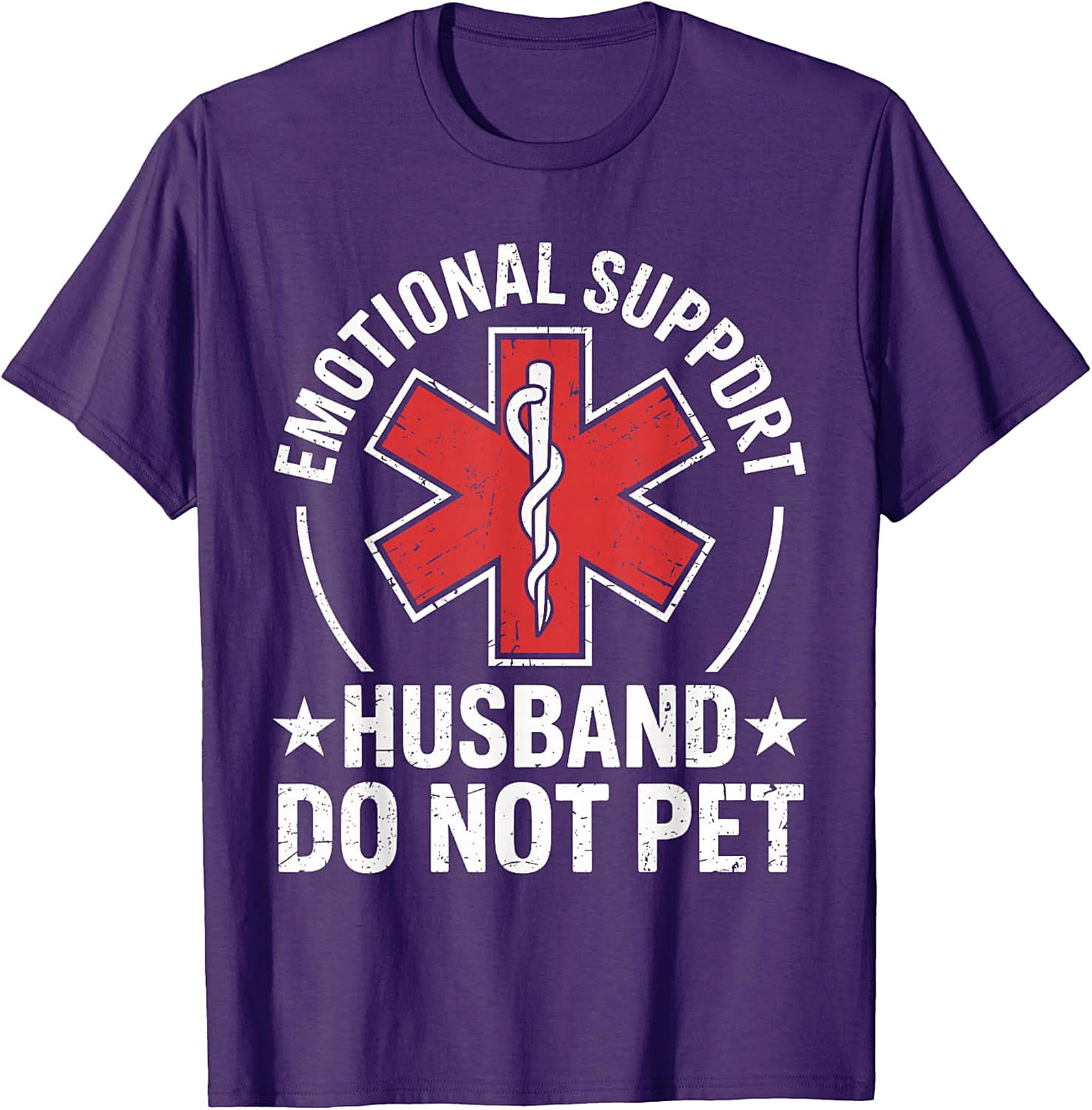 Emotional Support Husband Do Not Pet Funny T-Shirt