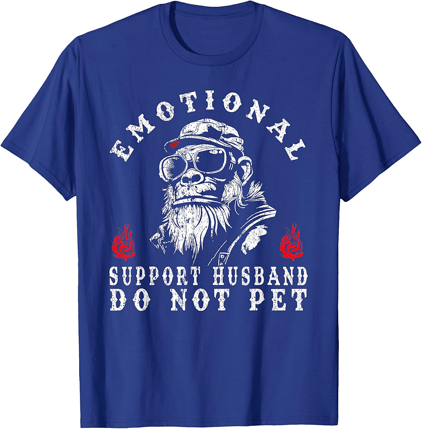 Emotional Support Husband Do Not Pet Funny Monkey T-Shirt