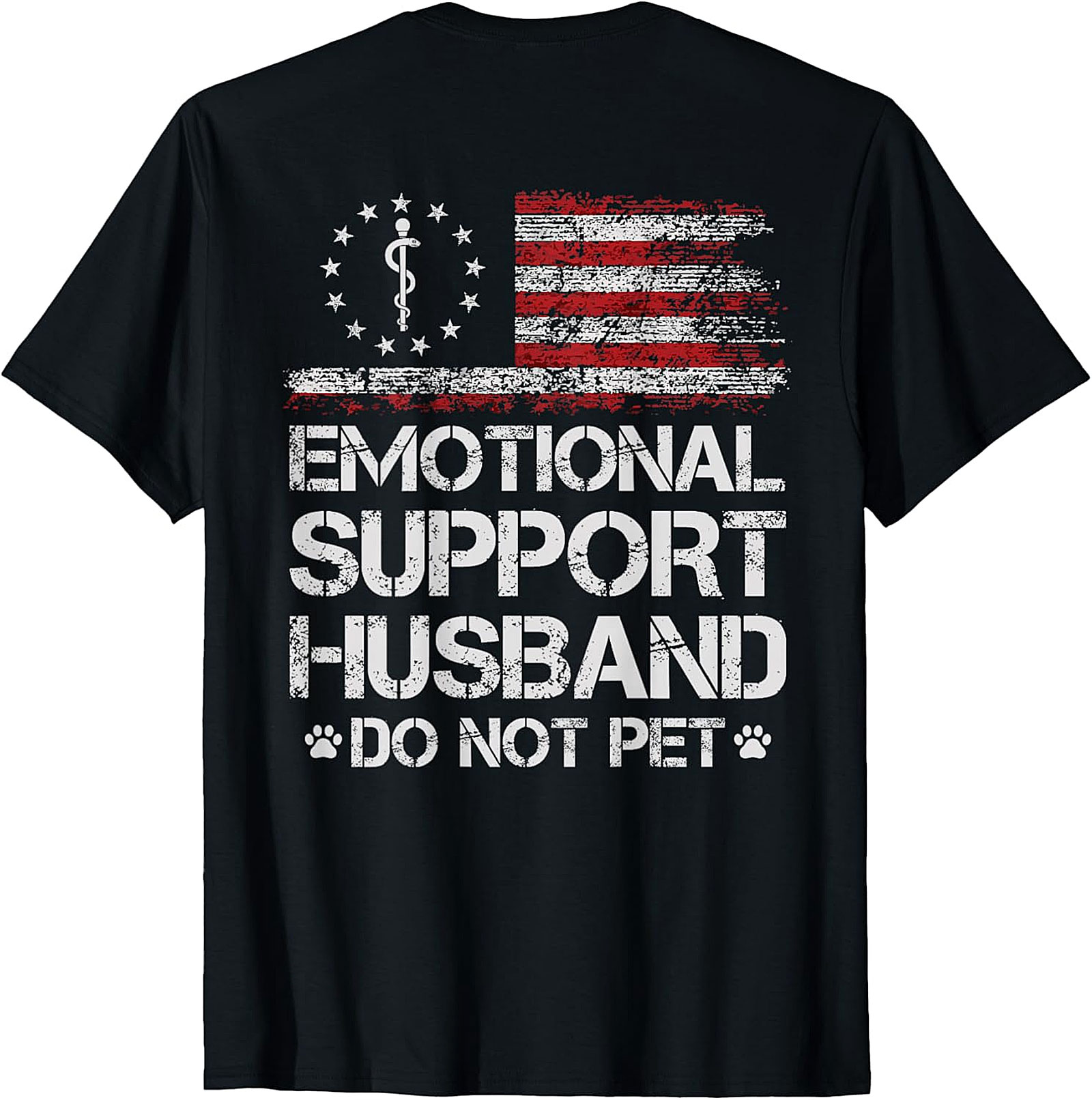 Emotional Support Husband American Flag Tee