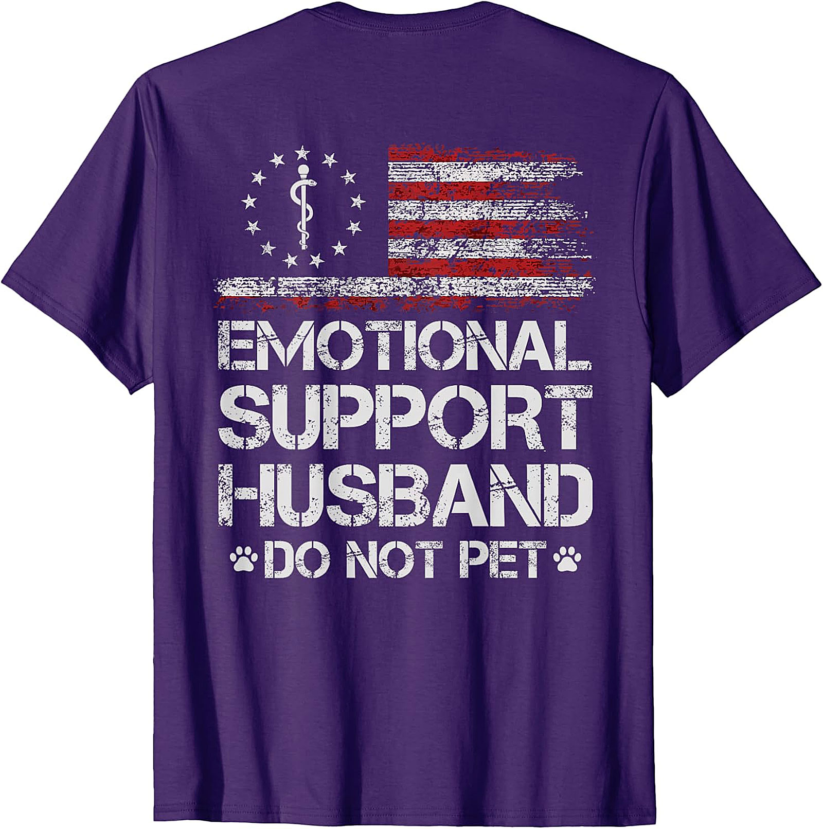 Emotional Support Husband American Flag Tee
