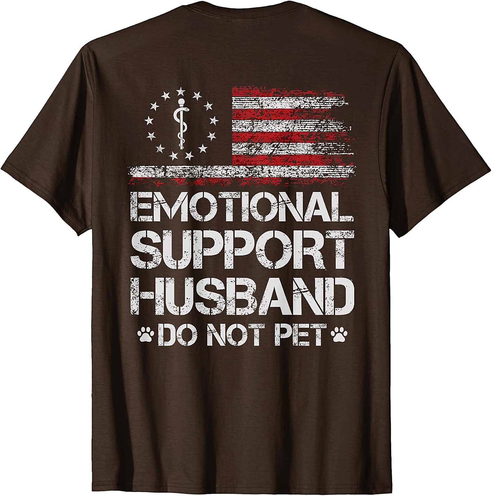 Emotional Support Husband American Flag Tee