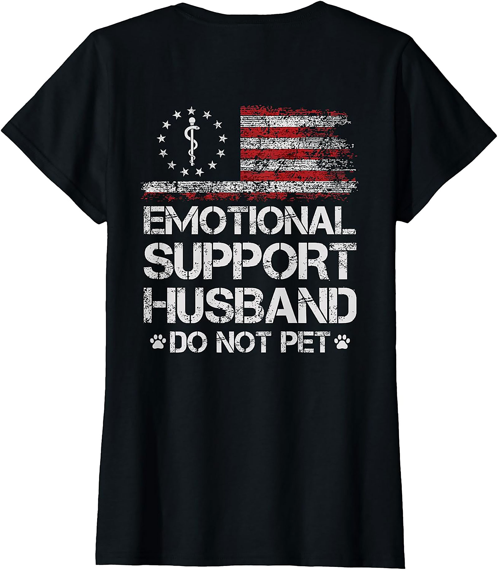 Emotional Support Husband American Flag Tee