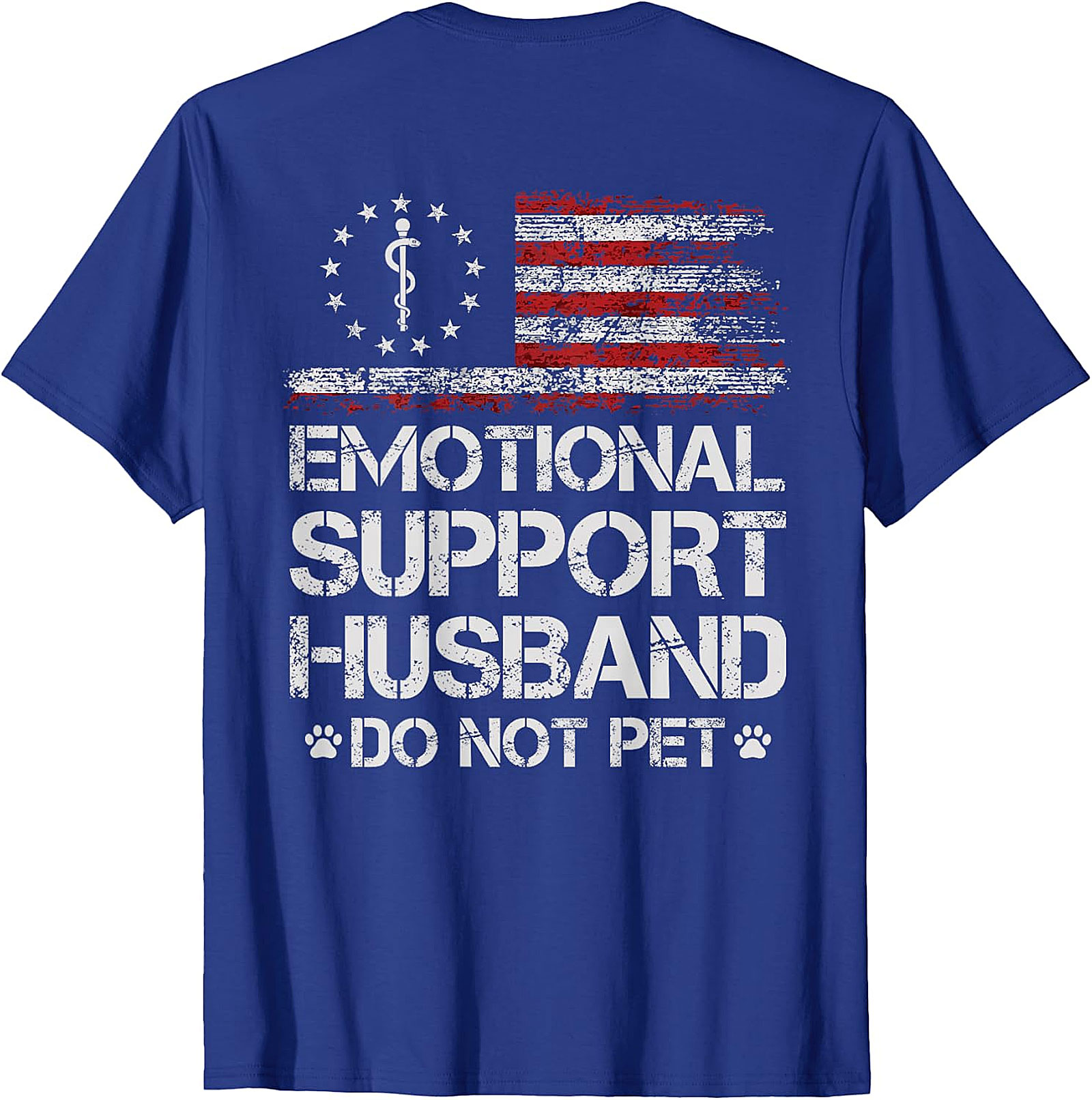Emotional Support Husband American Flag Tee