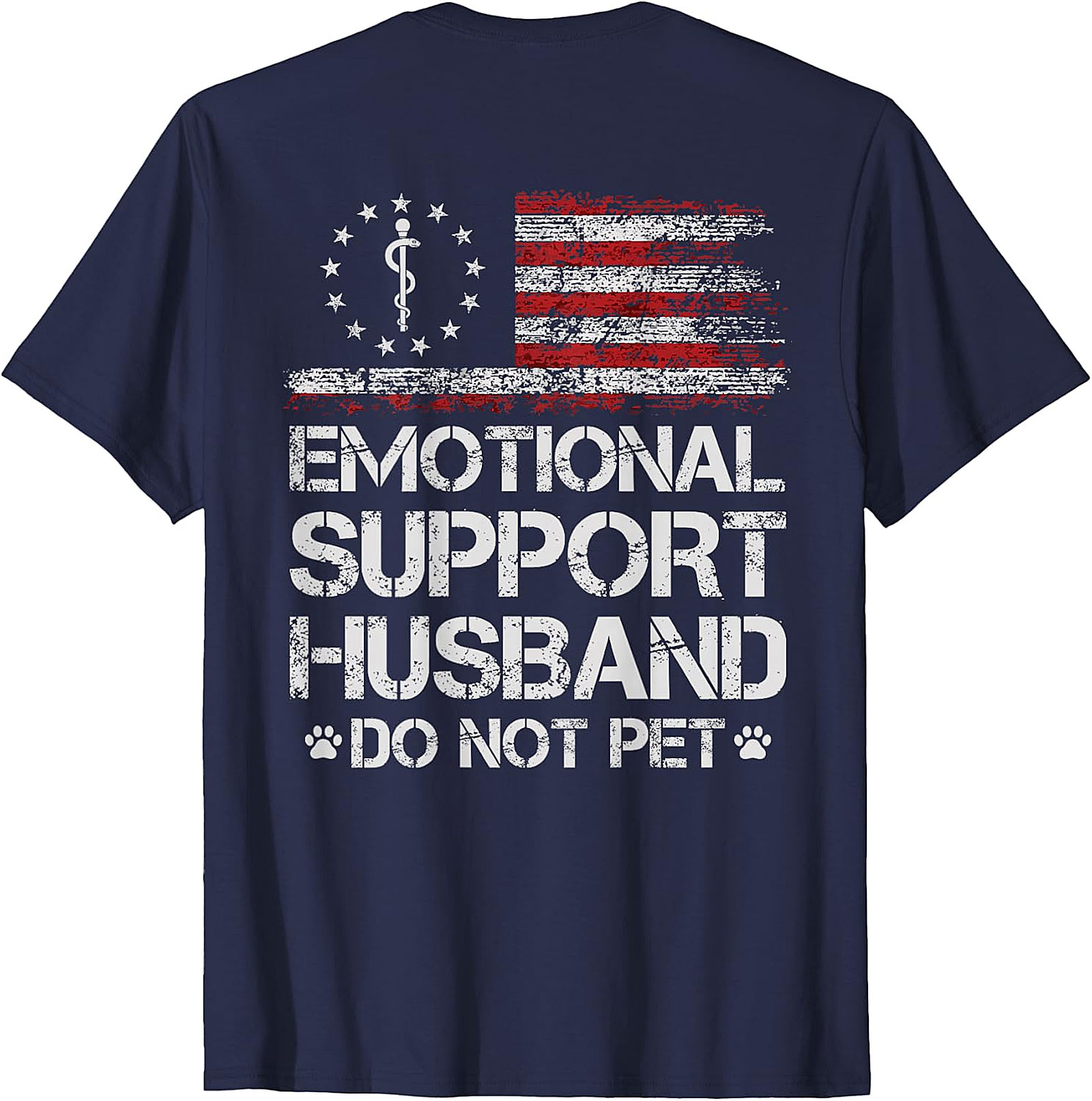 Emotional Support Husband American Flag Tee