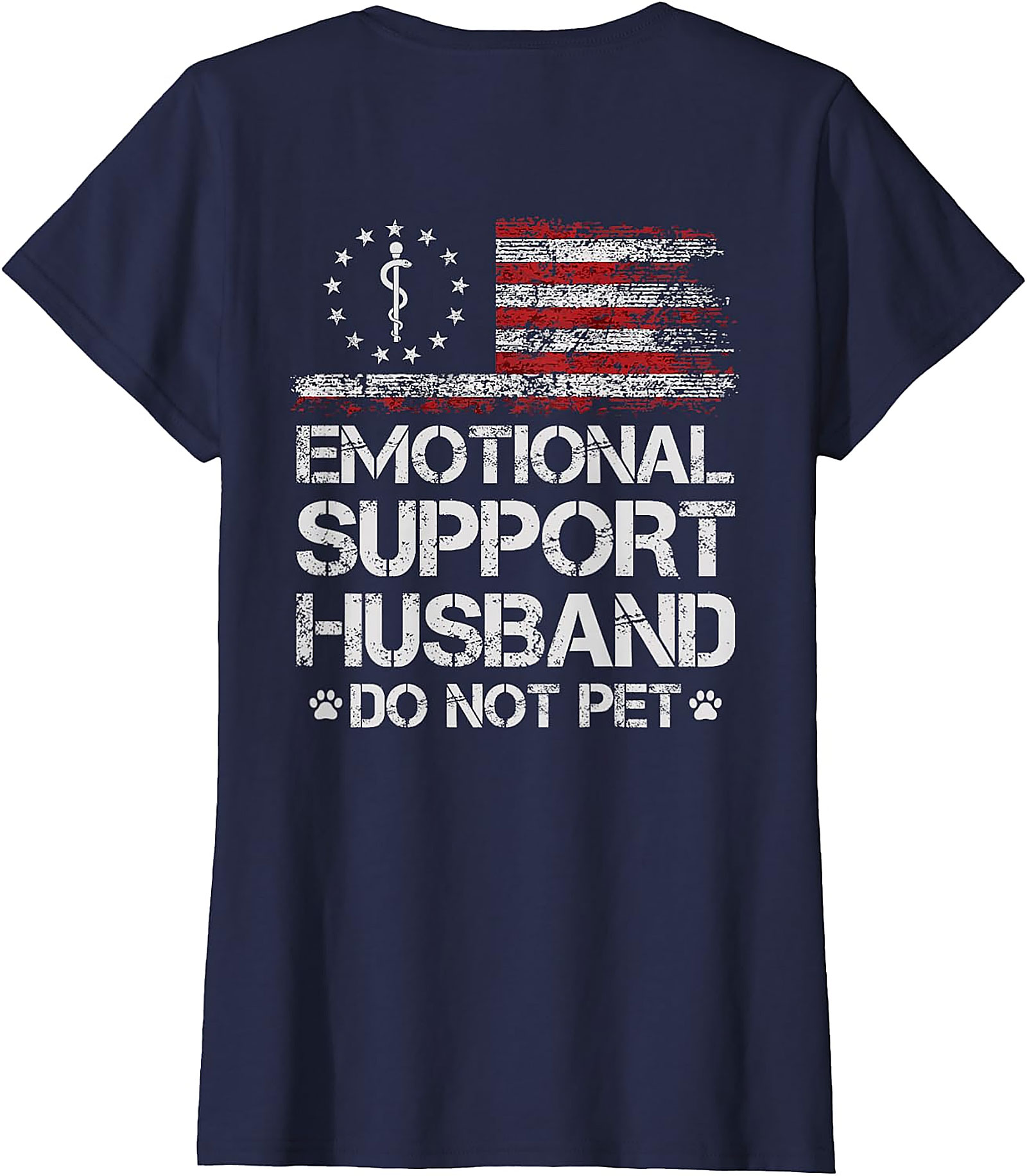 Emotional Support Husband American Flag Tee