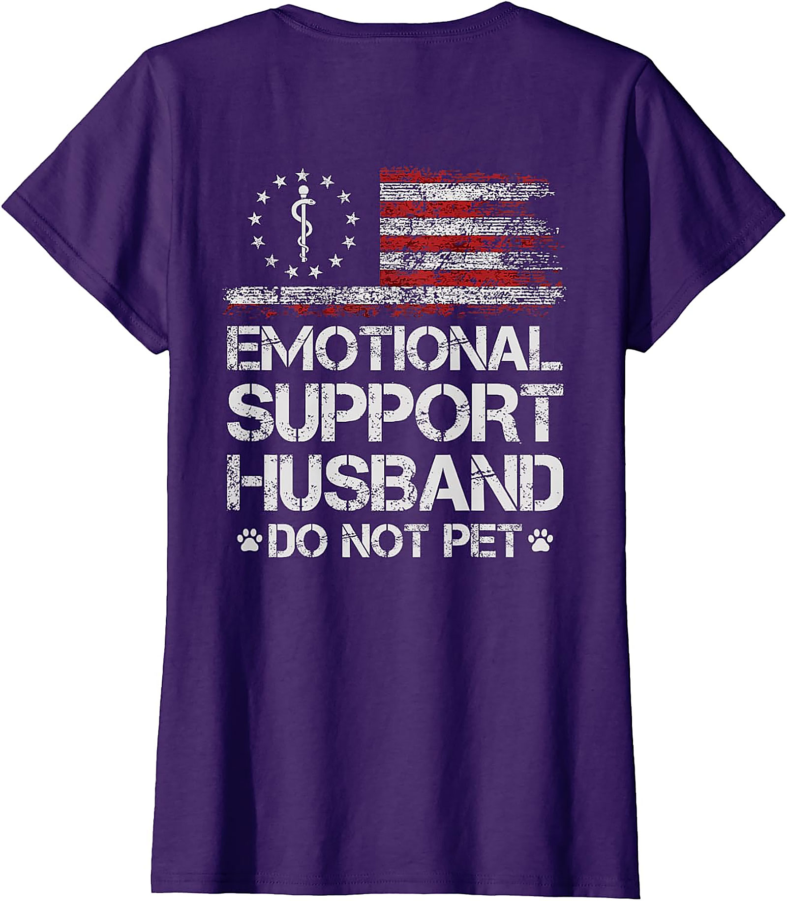 Emotional Support Husband American Flag Tee