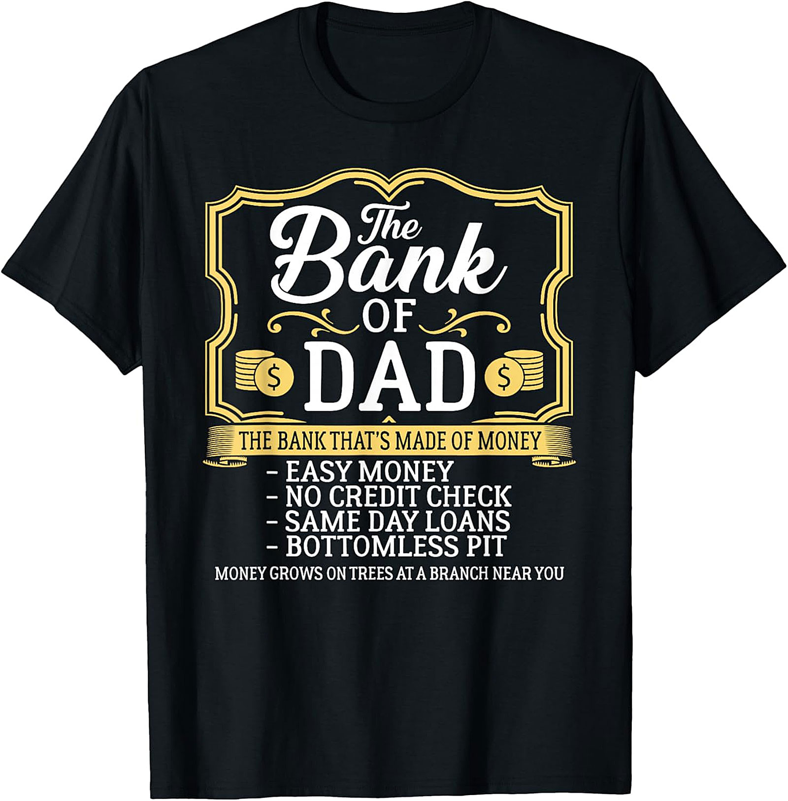 The Bank Of Dad Humorous Vintage Graphic Design