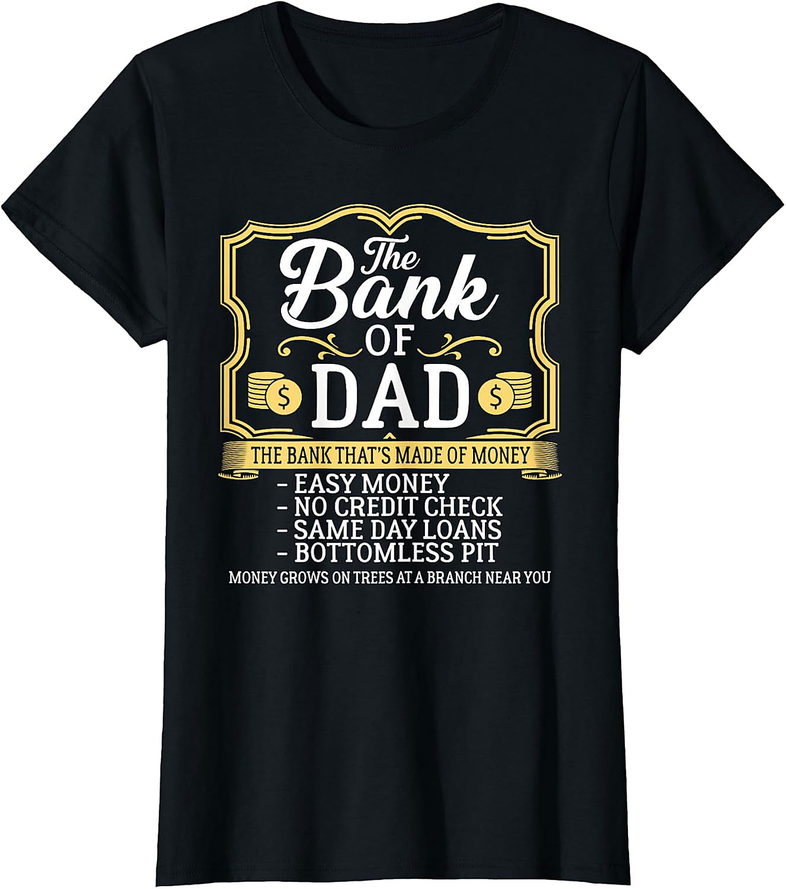 The Bank Of Dad Humorous Vintage Graphic Design