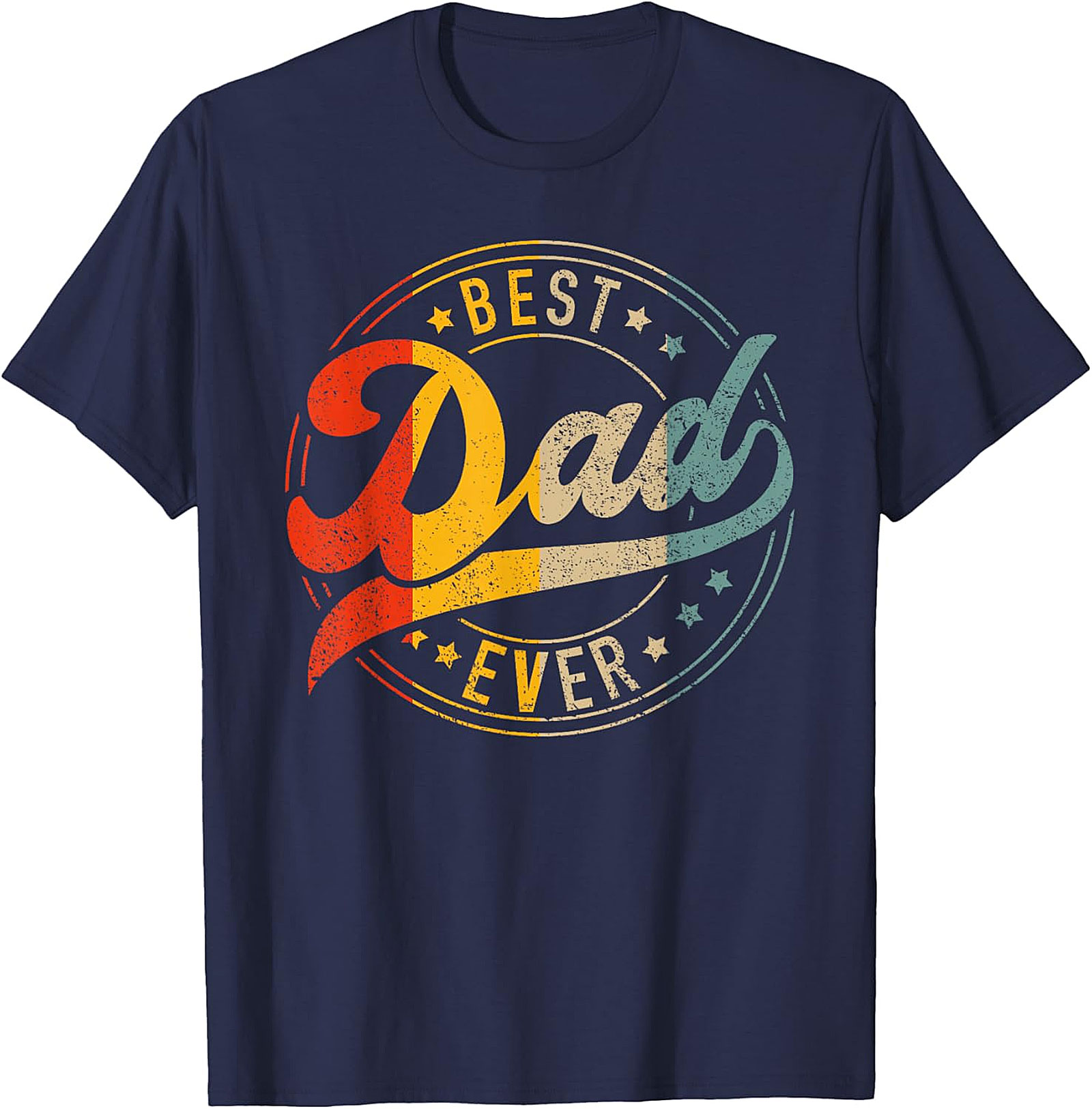 Vintage Best Dad Ever Shirt - Royal Blue Graphic Apparel