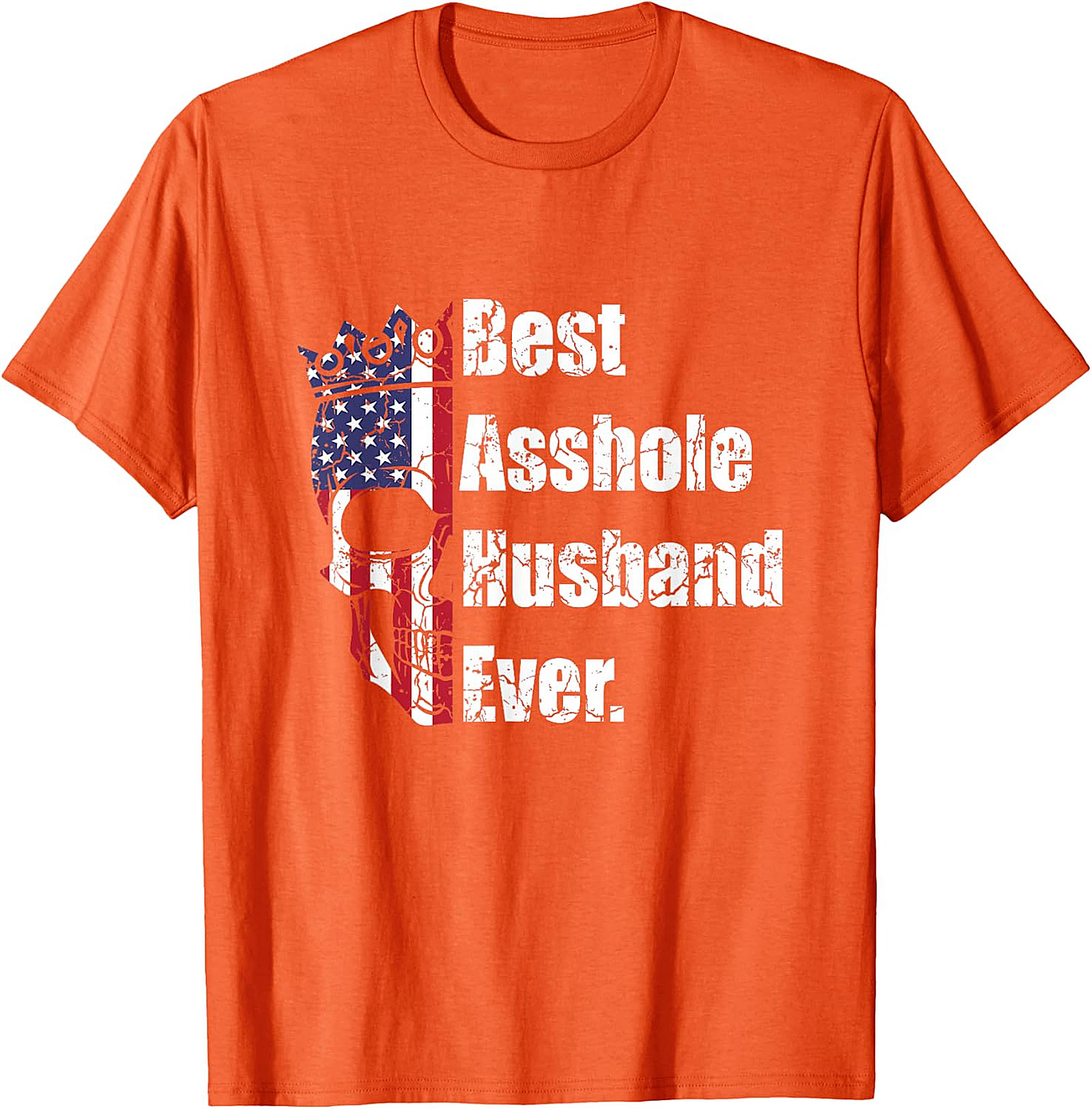 Best Asshole Husband Ever T-Shirt | Funny USA Flag Skull Tee